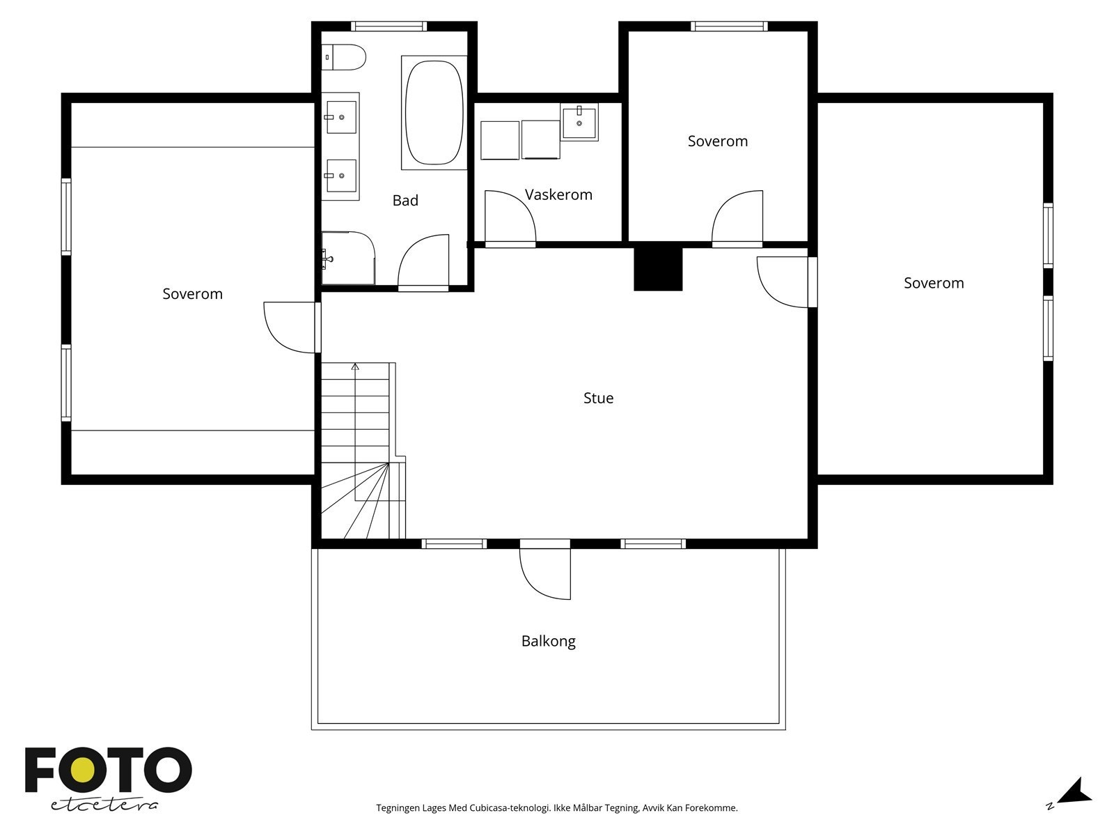 Plantegning 2. etasje enebolig Galleribilde