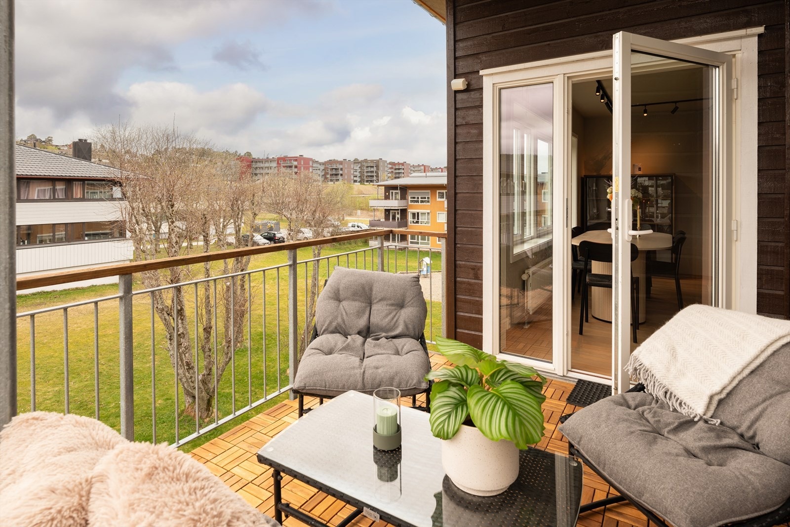 Denne balkongen er på 8m² og ligger vendt mot sør. Galleribilde