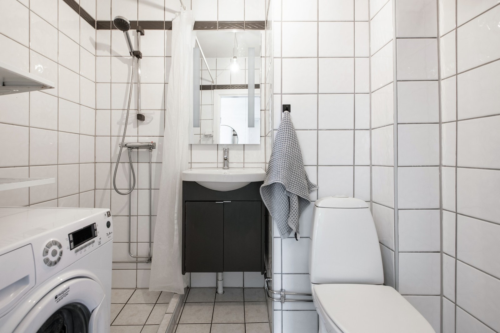 Badet er fra 2002 og fremstår som funksjonelt med en praktisk planløsning. Galleribilde