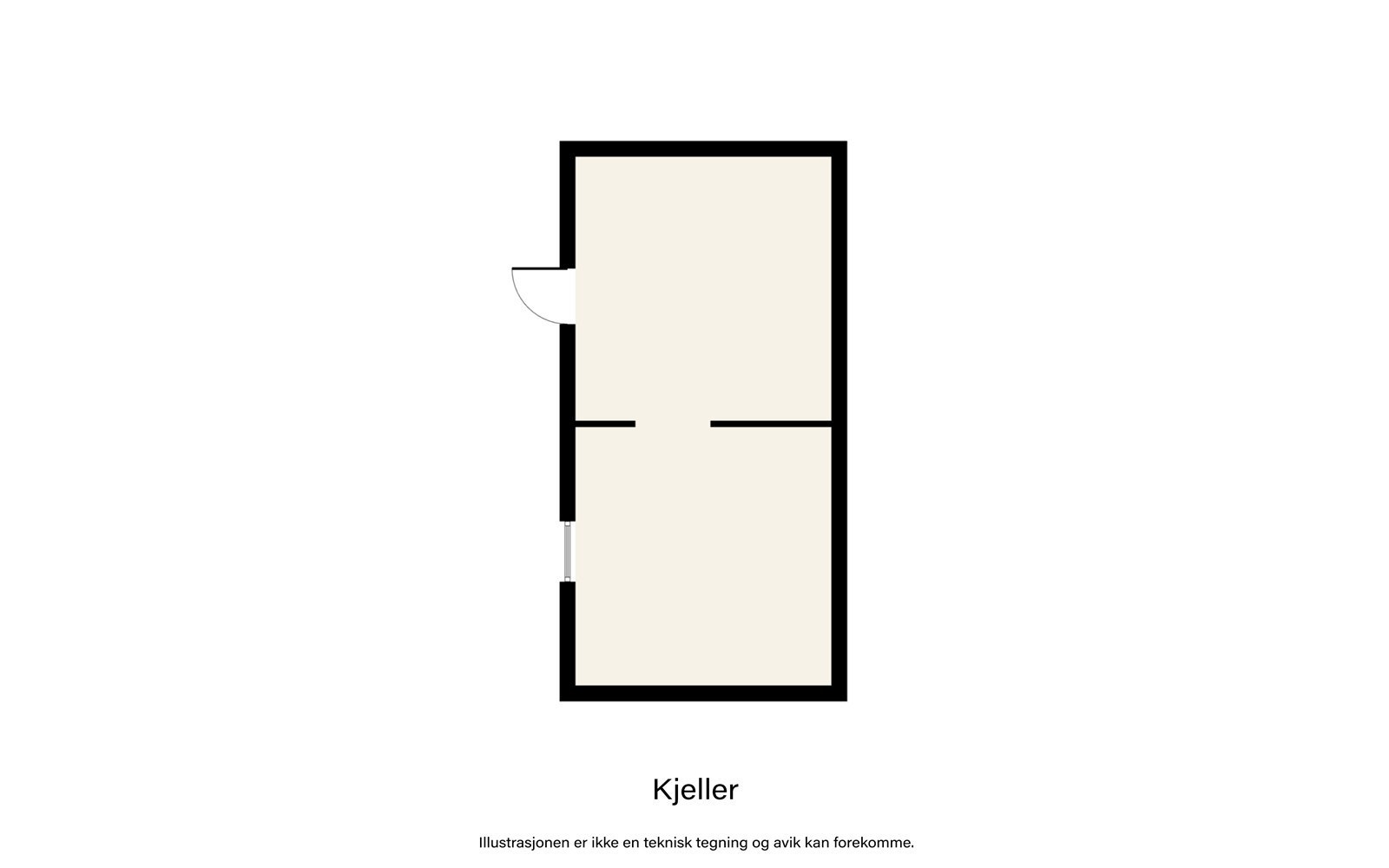 Kjelleren inneholder to boder og et kryperom, som gir gode lagringsmuligheter. Galleribilde