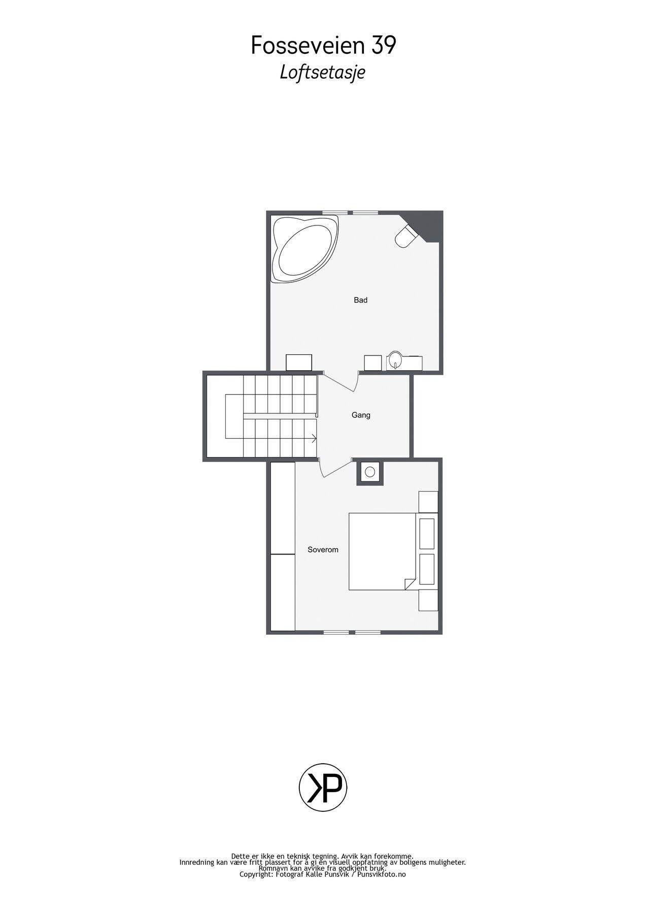 Plantegning - Loftsetasje Galleribilde