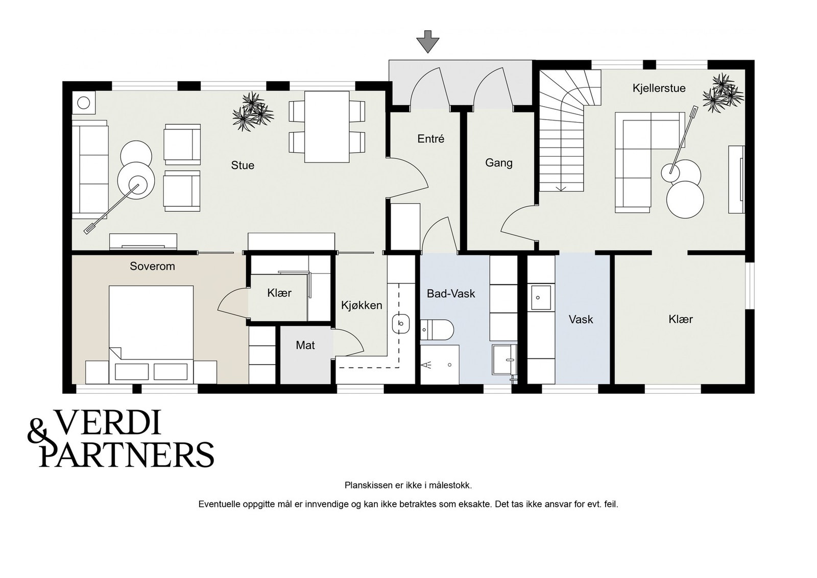 Plan underetasje. Galleribilde