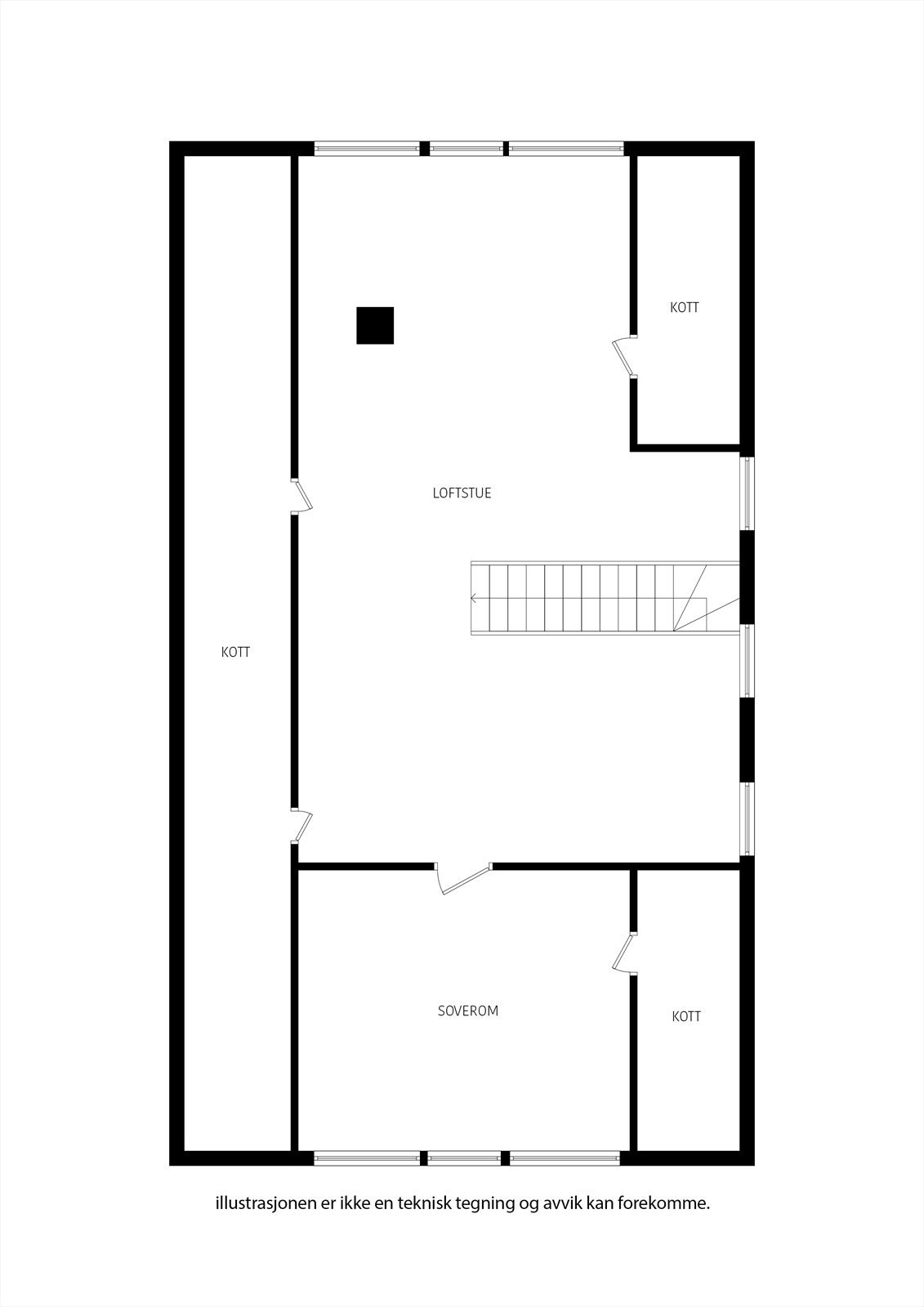 Plantegning loft etg. Galleribilde