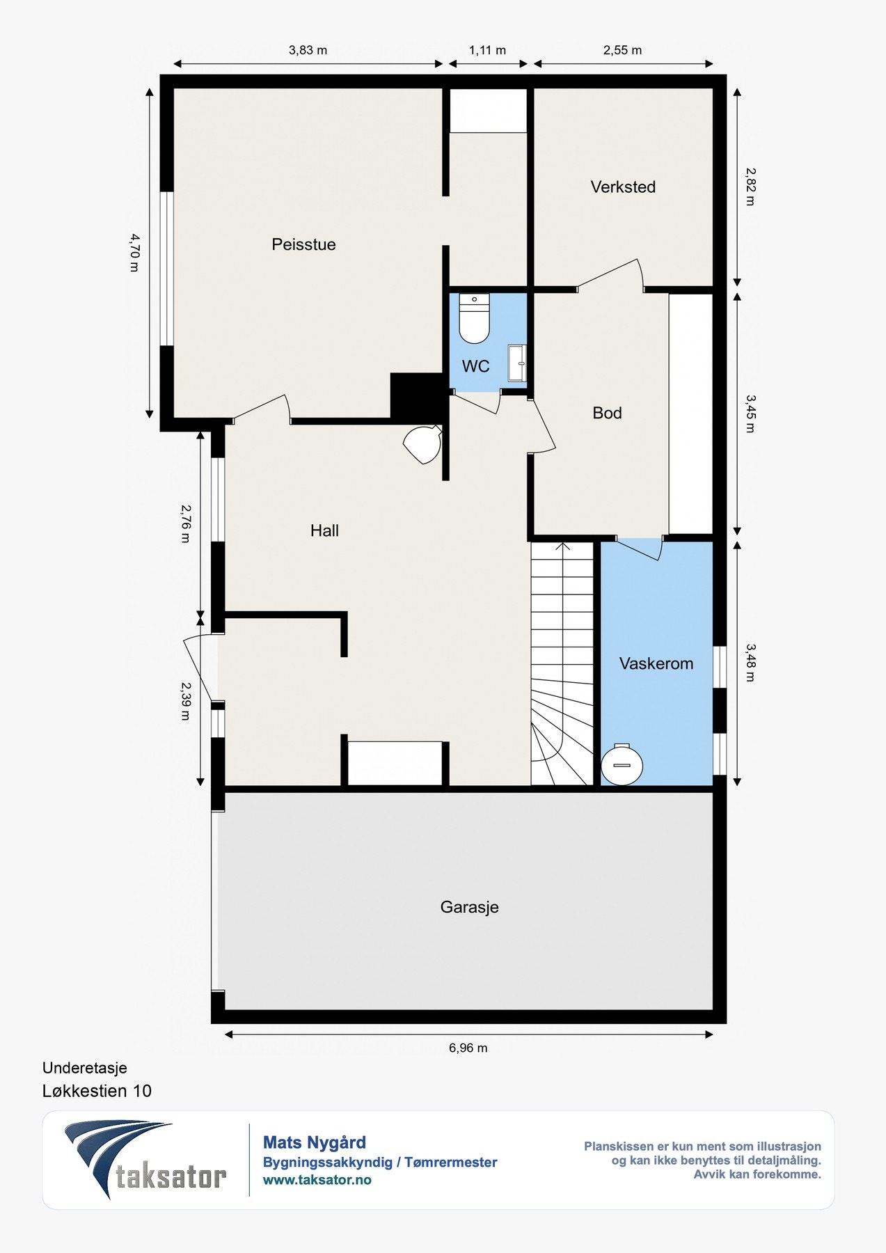 Planskisse 1. etg. Galleribilde