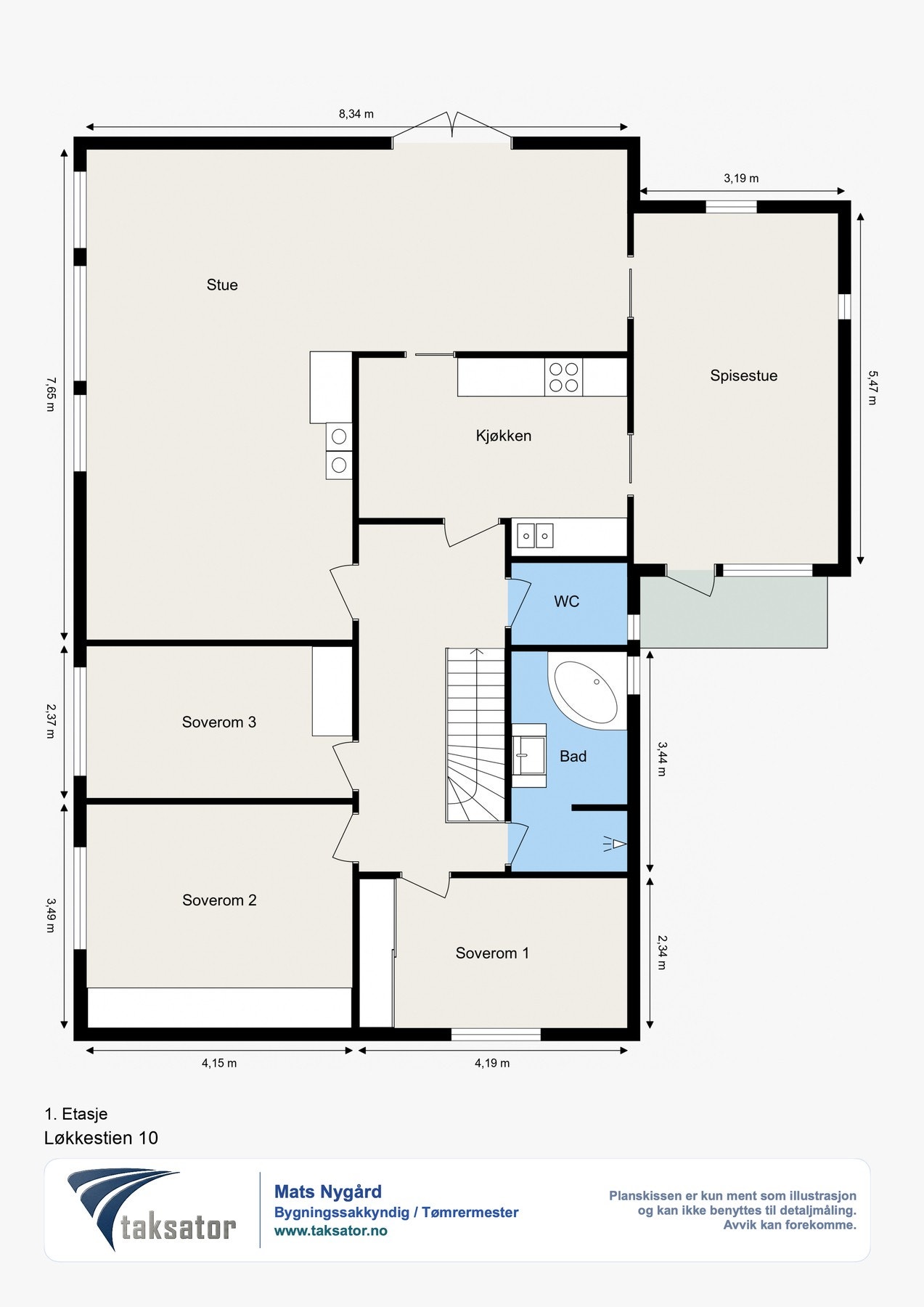 Planskisse 2. etg. Galleribilde