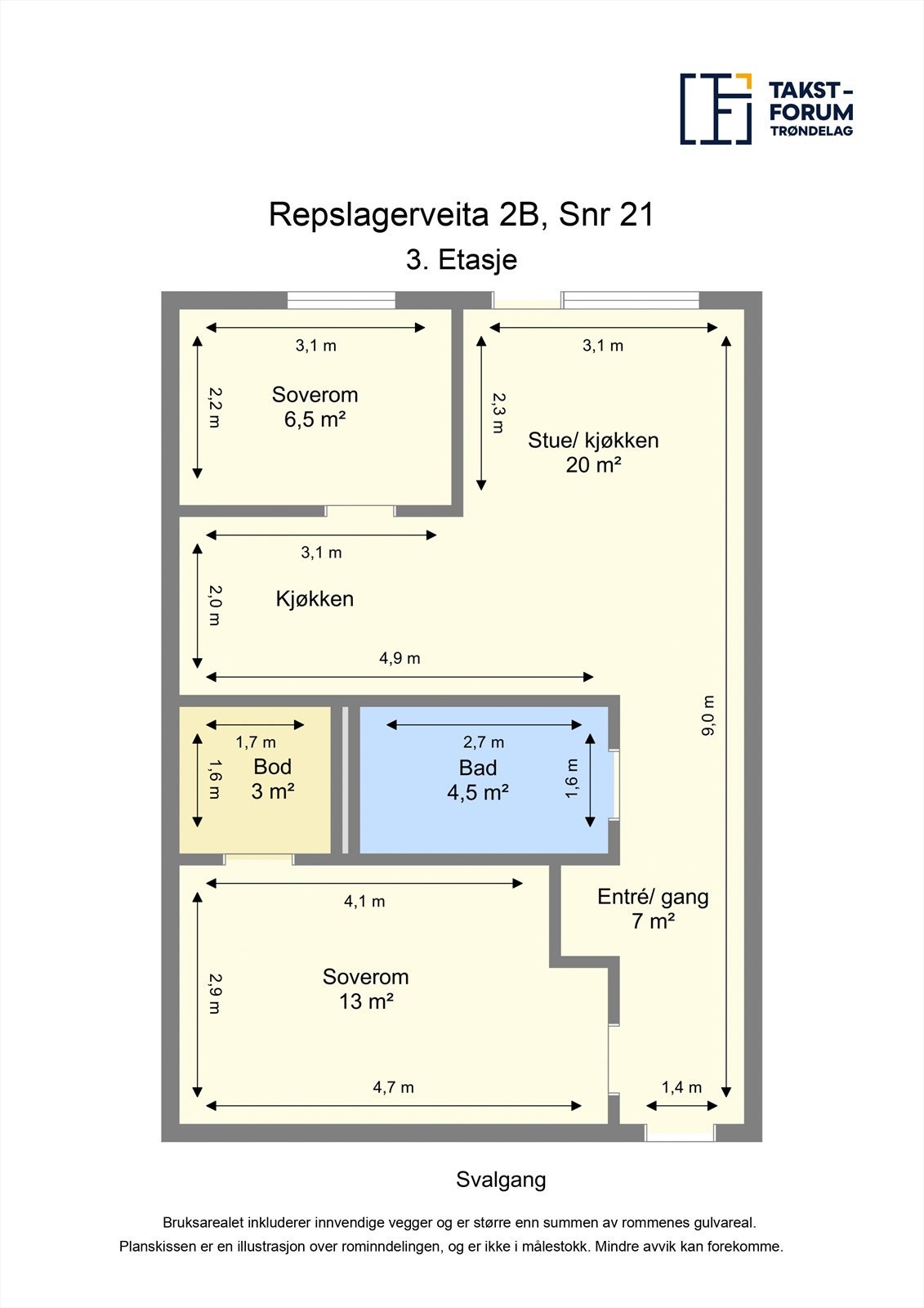 Ta en titt på planskissen og gjør deg kjent med romfordelingen! Galleribilde