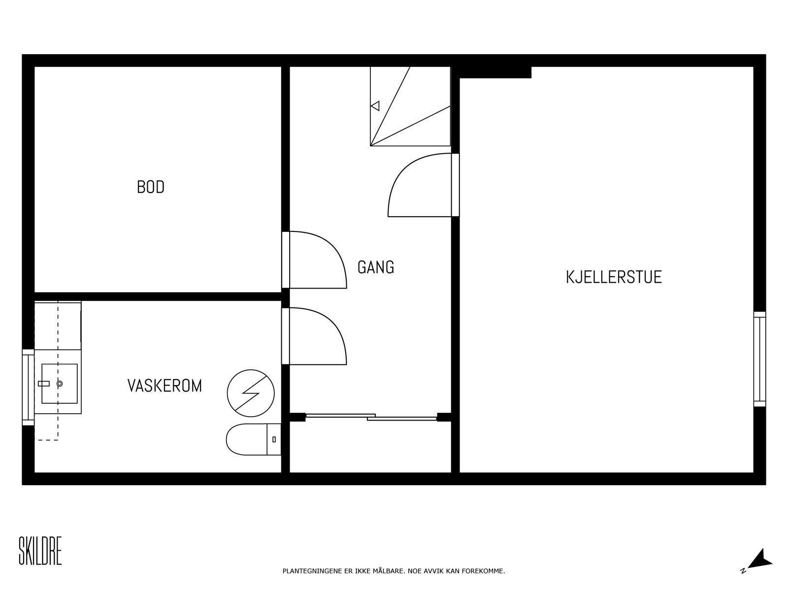 Plantegning kjeller. Galleribilde