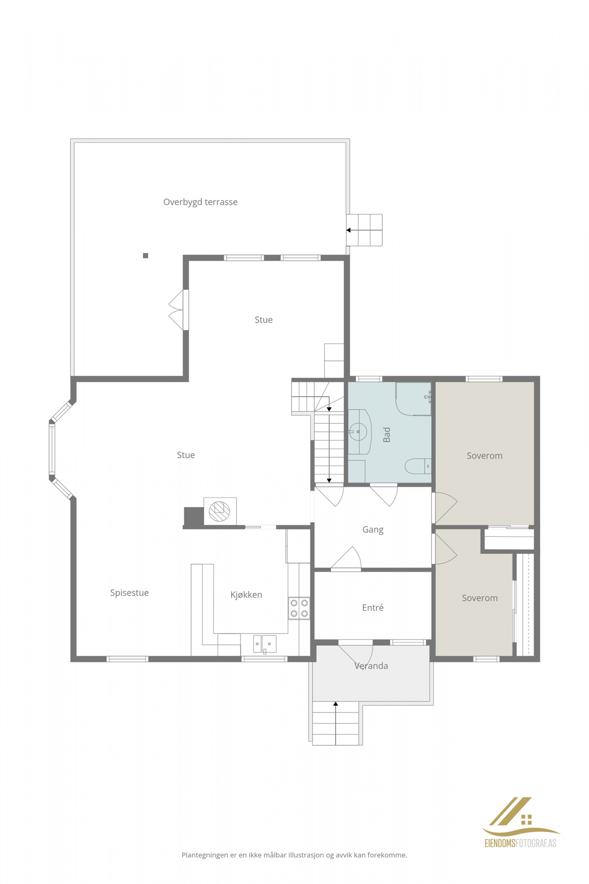 Planskisse hovedetasje. Galleribilde