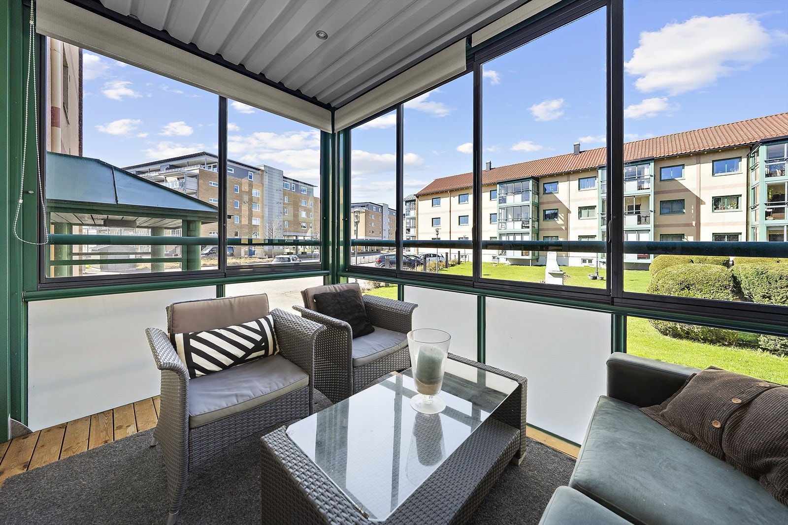 Innglasset balkong Galleribilde