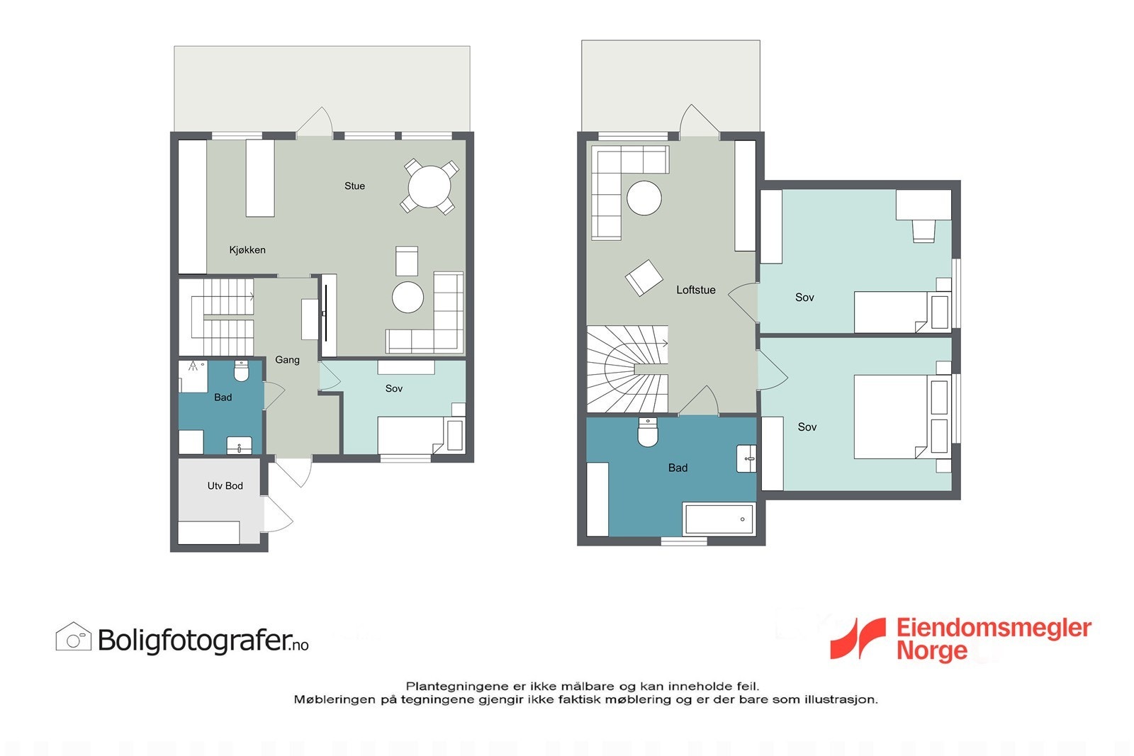 Plantegning begge plan Galleribilde