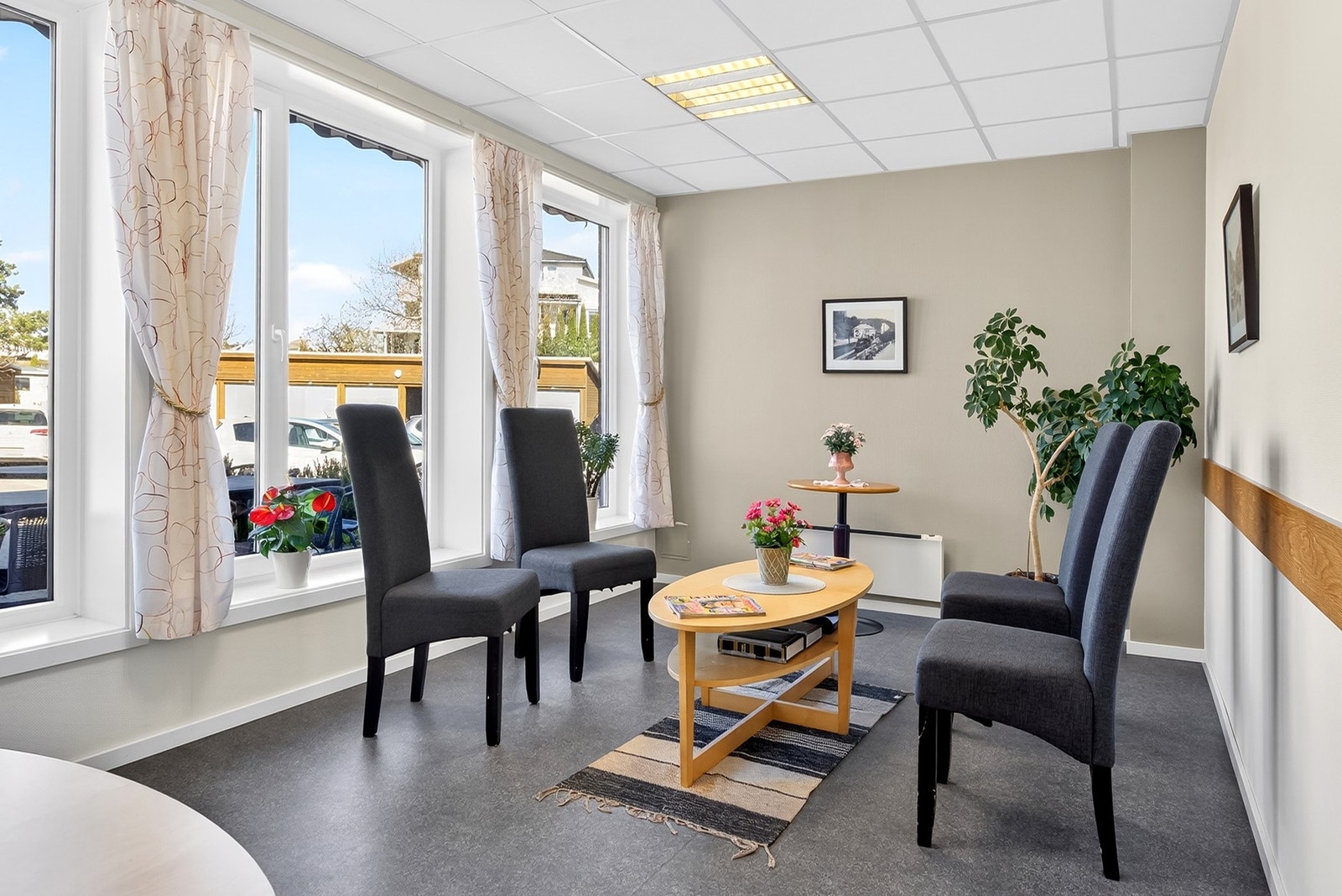 Hyggelig fellesareal ved inngangen. Galleribilde
