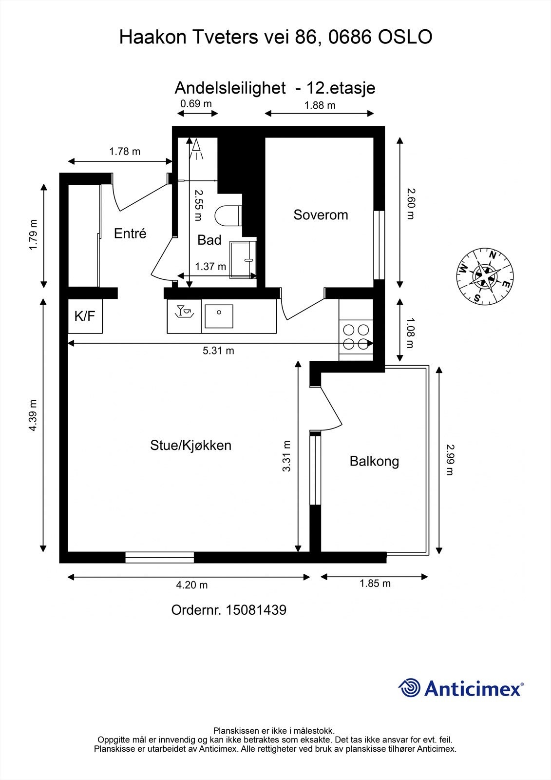 Plantegning - 12. etasje Galleribilde