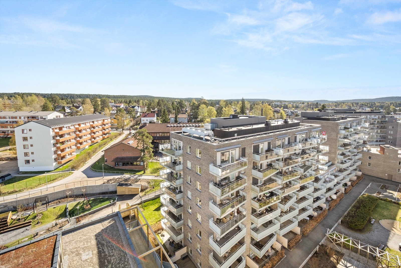 Utsikt fra balkong. Galleribilde
