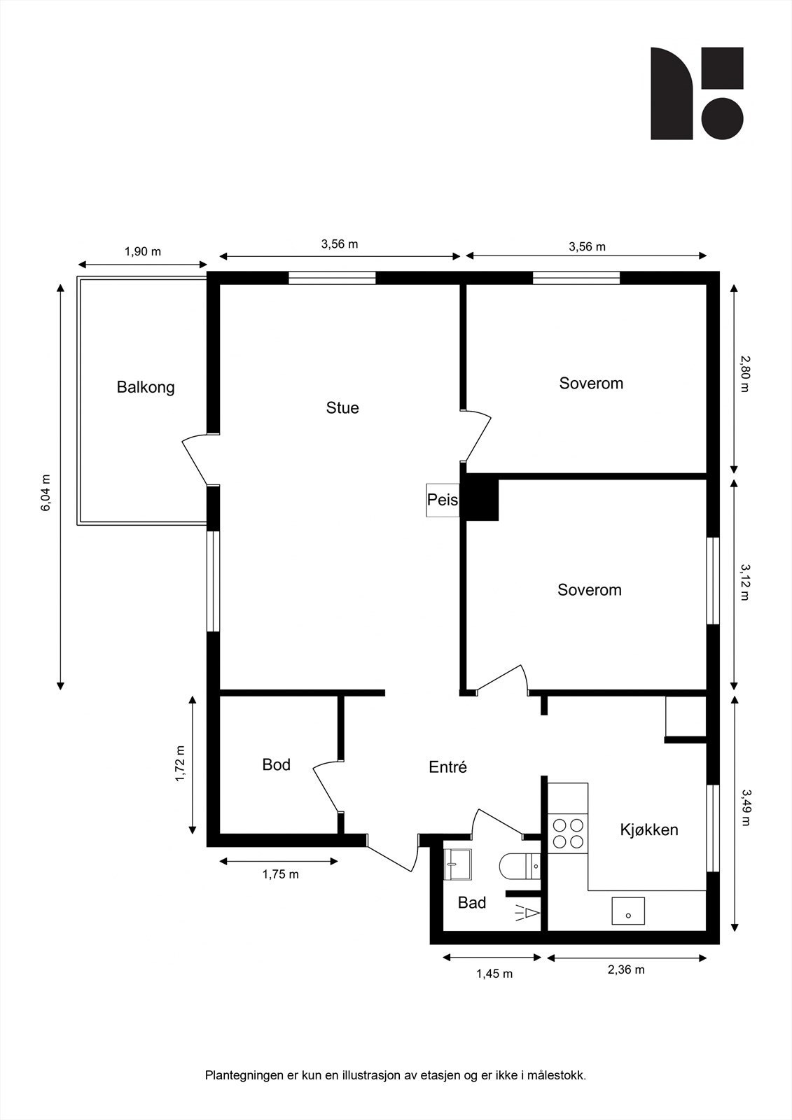 Plantegning Galleribilde