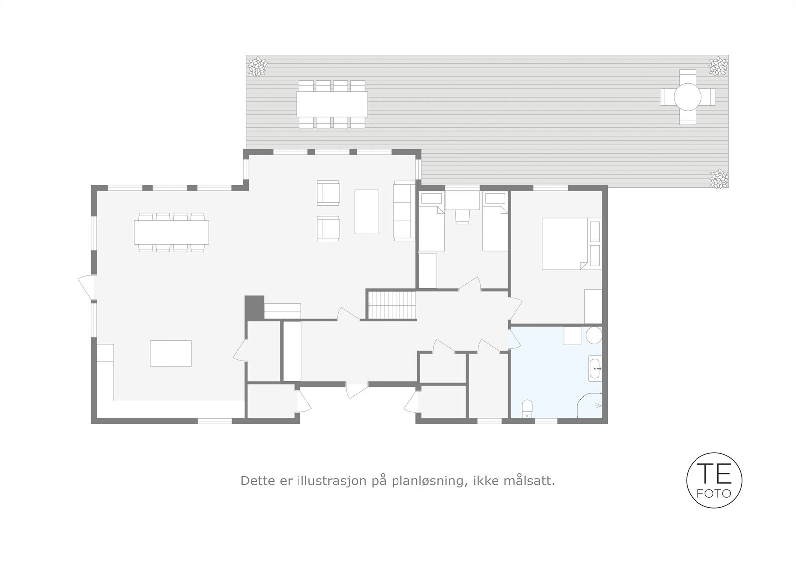 Plantegning 1. et. Galleribilde
