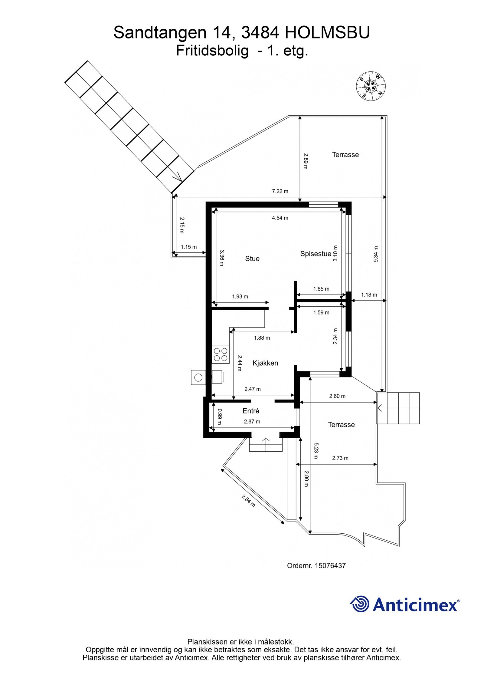 Plantegning hovedhytte. Galleribilde