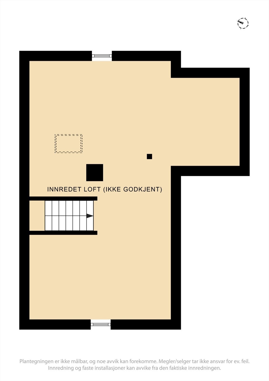 Plantegning loft. Galleribilde