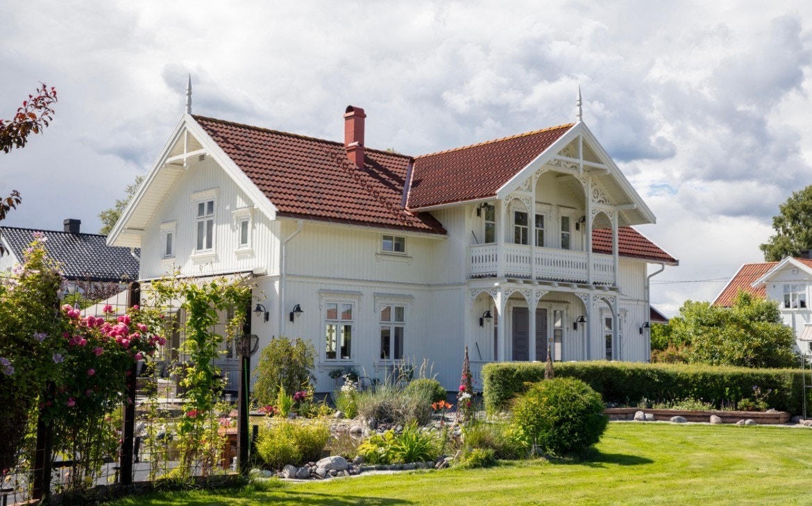 Sommerbilder som viser hagen i full blomstring. Galleribilde