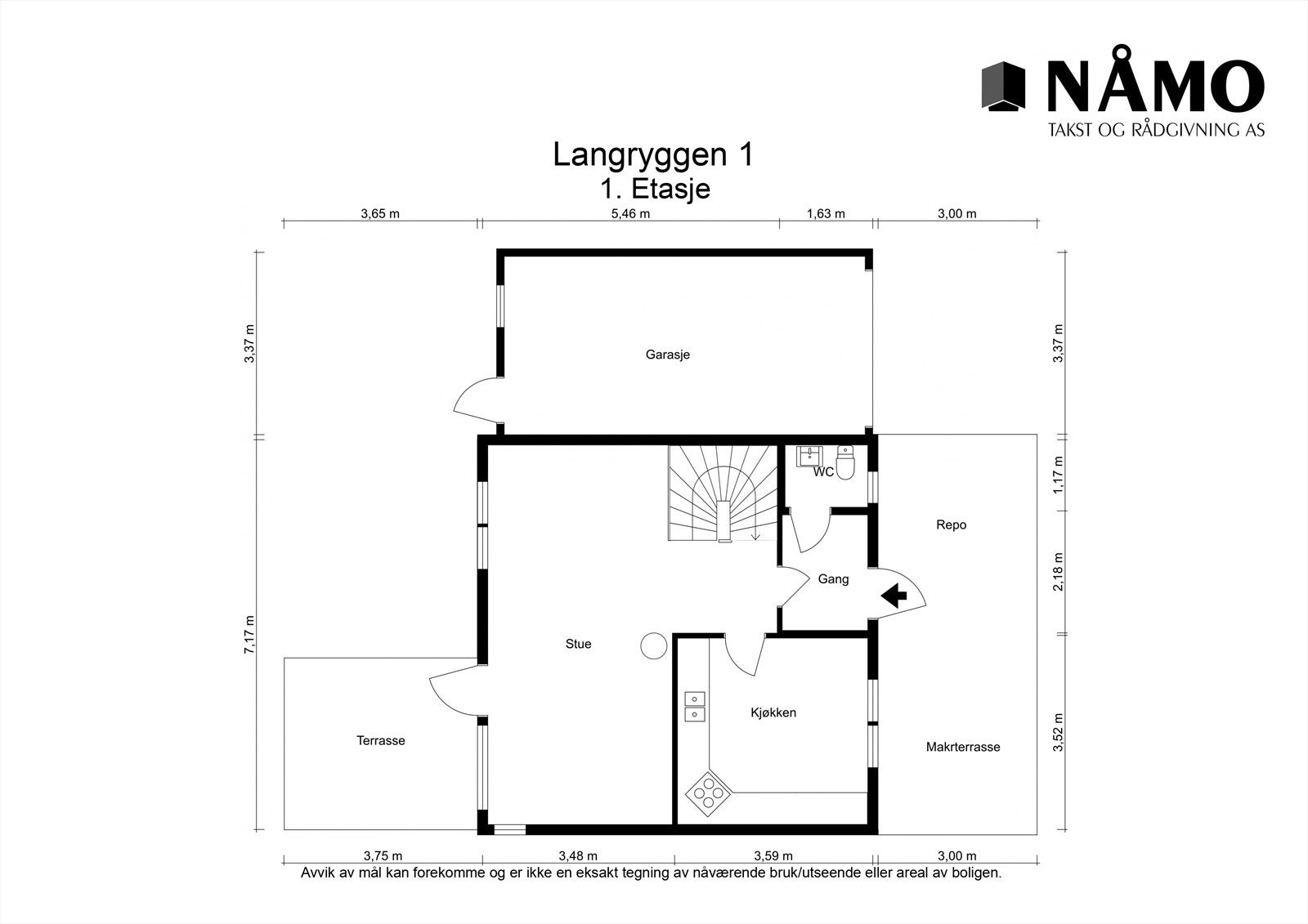 Plantegning 1. etasje. Galleribilde