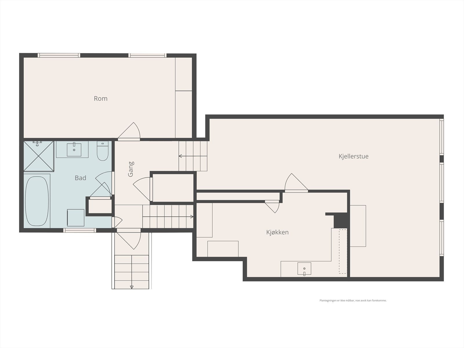 Plan kjelleretasje. Galleribilde