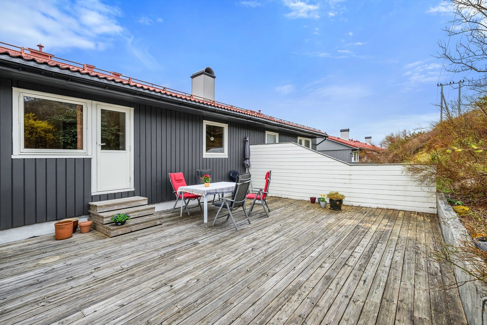 Terrassen måler 46 m2 Galleribilde