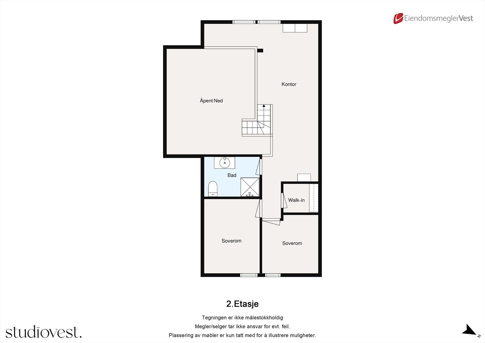 Planskisse: Loft. Galleribilde
