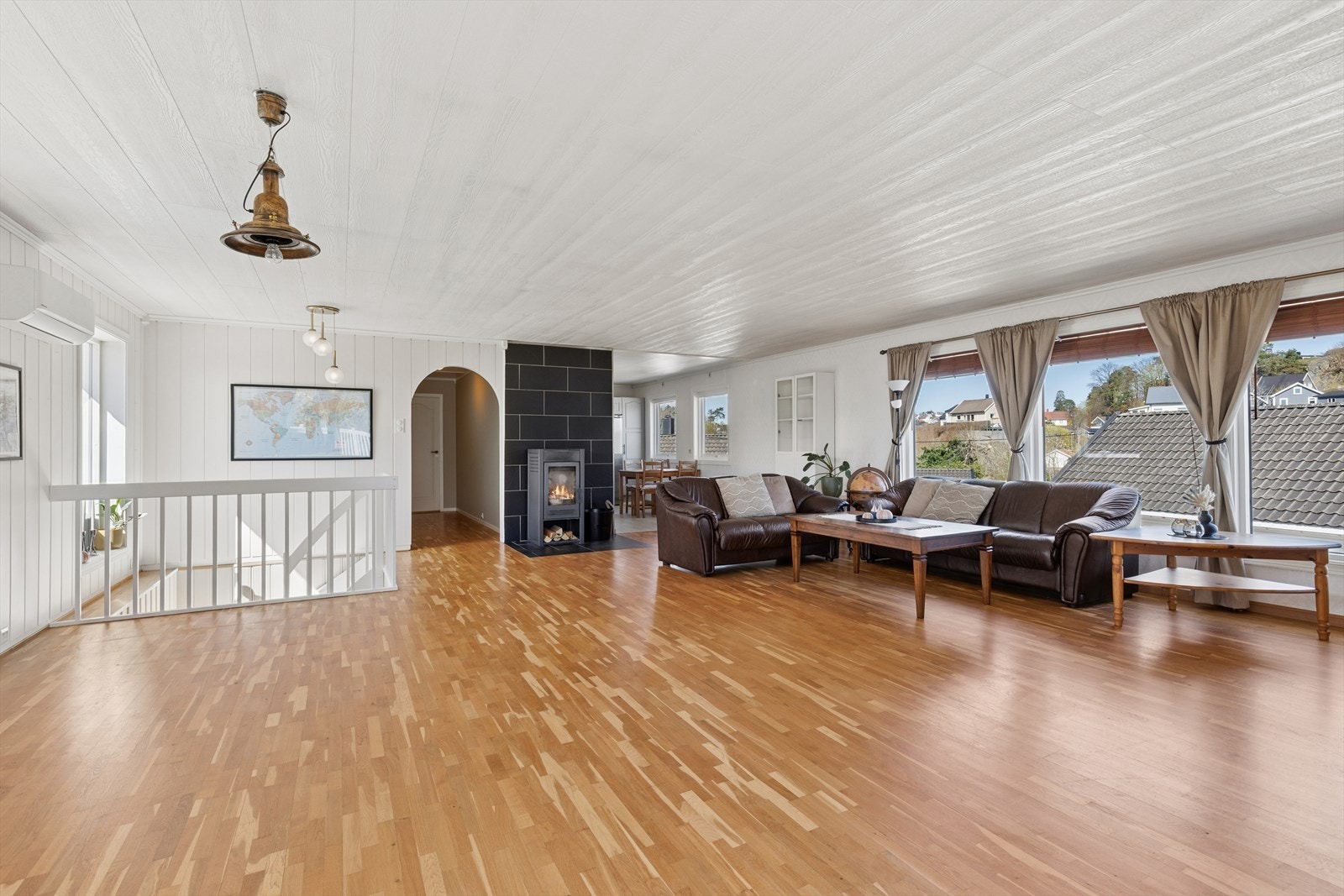 Stue med varmepumpe fra 2019. Galleribilde