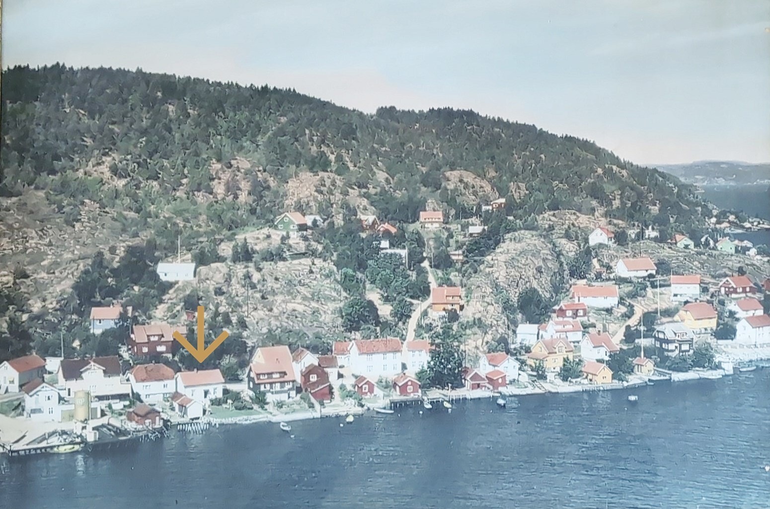 Historisk flyfoto Galleribilde