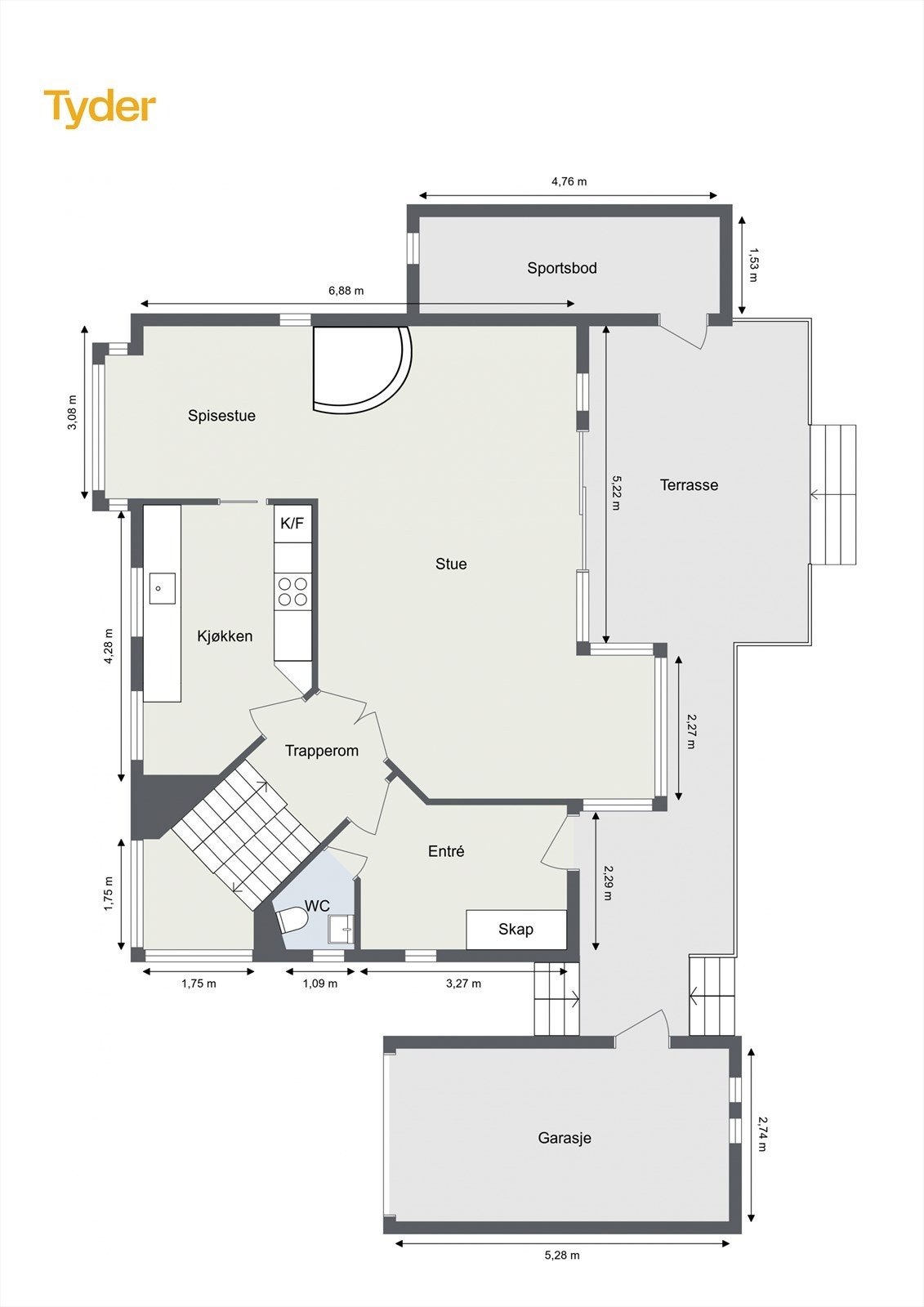 Plantegning 1. Etasje Galleribilde
