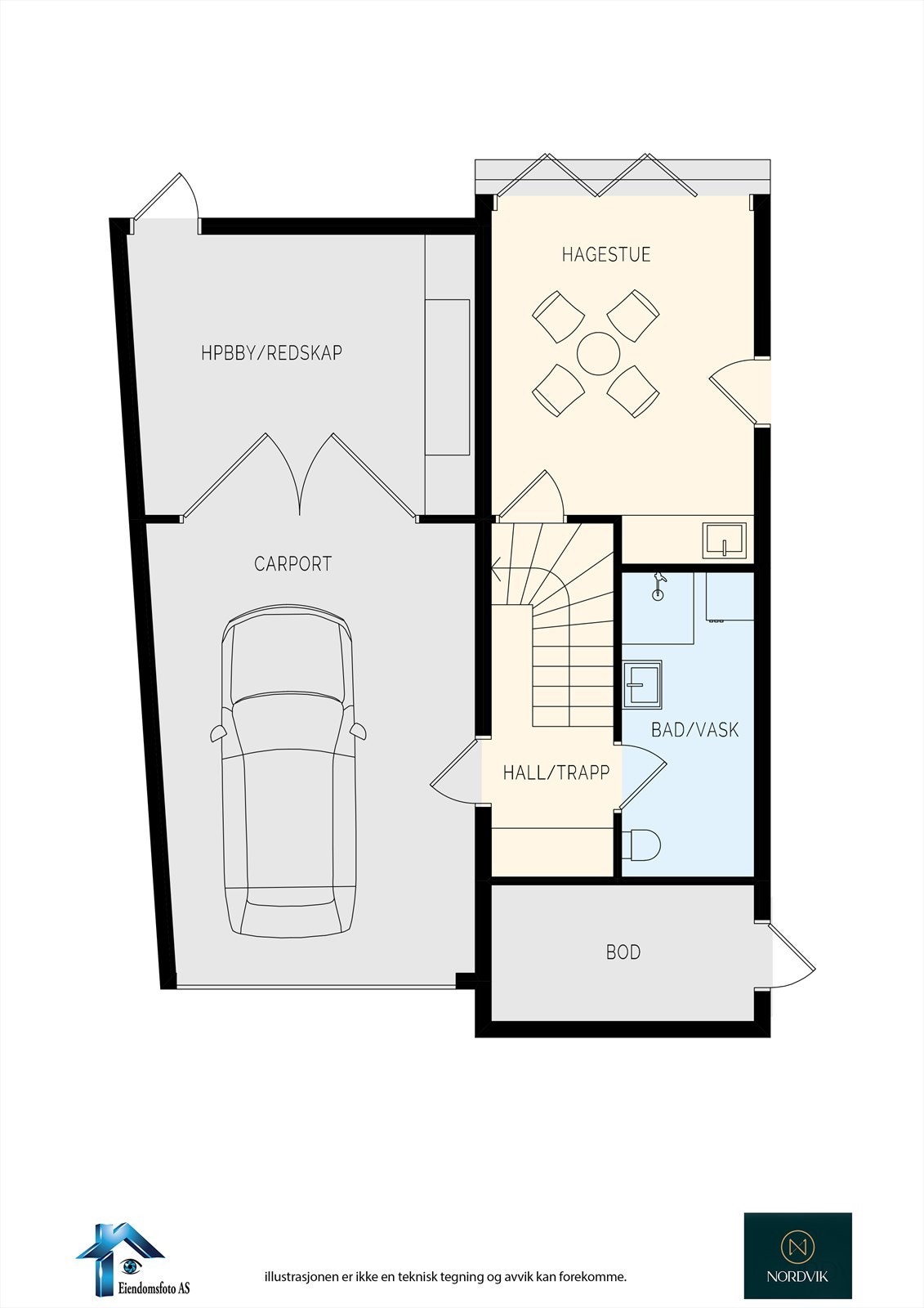 Planskisse 1. Etasje Uthus Galleribilde