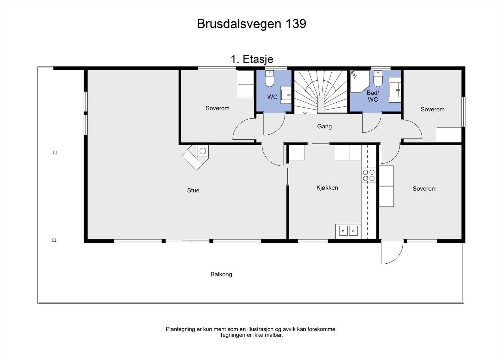 2 D plantegning hovedetasje Galleribilde