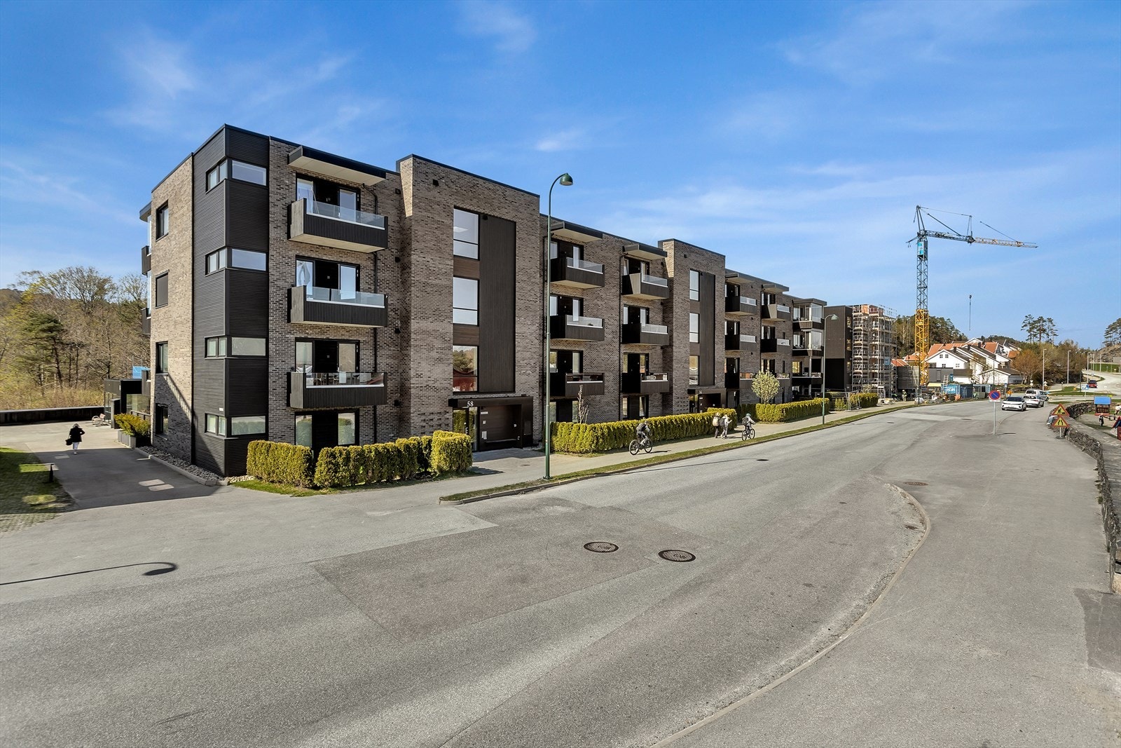 Bygget | Leilighetsbygget ble ferdigstilt i 2018 og har en moderne arkitektur. Galleribilde
