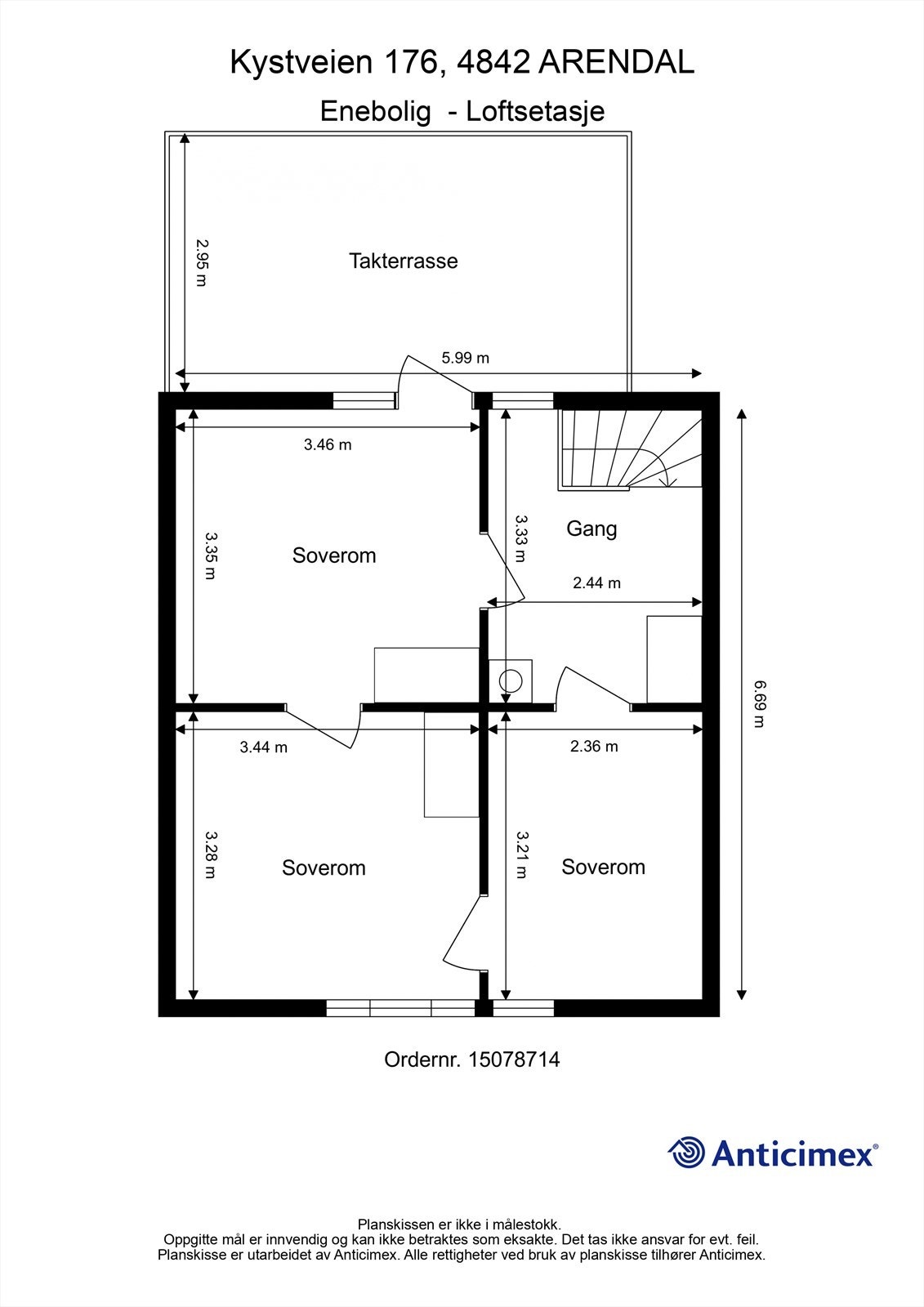 Planløsning loftsetasje Galleribilde