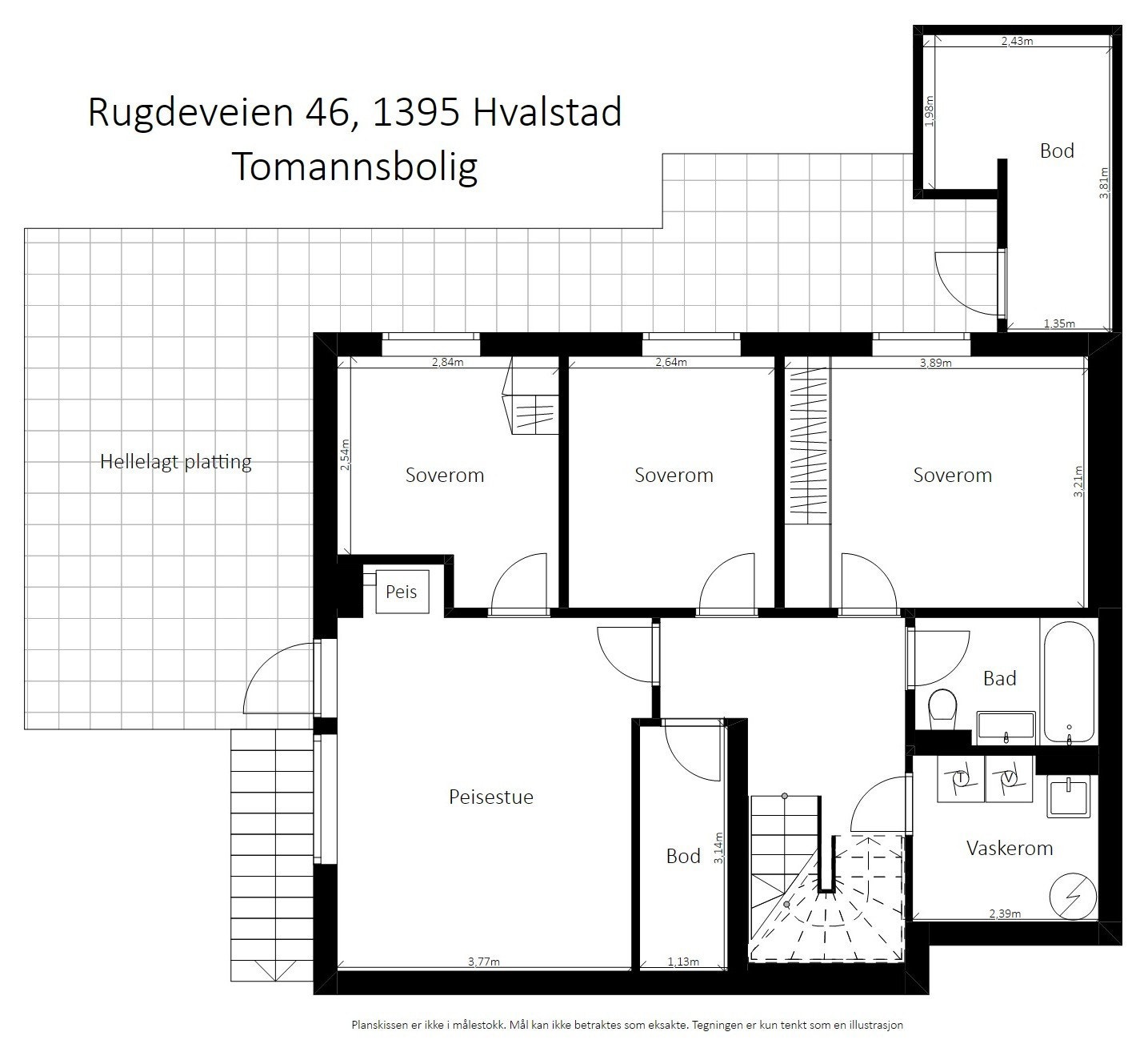 Plantegning underetasje. Galleribilde