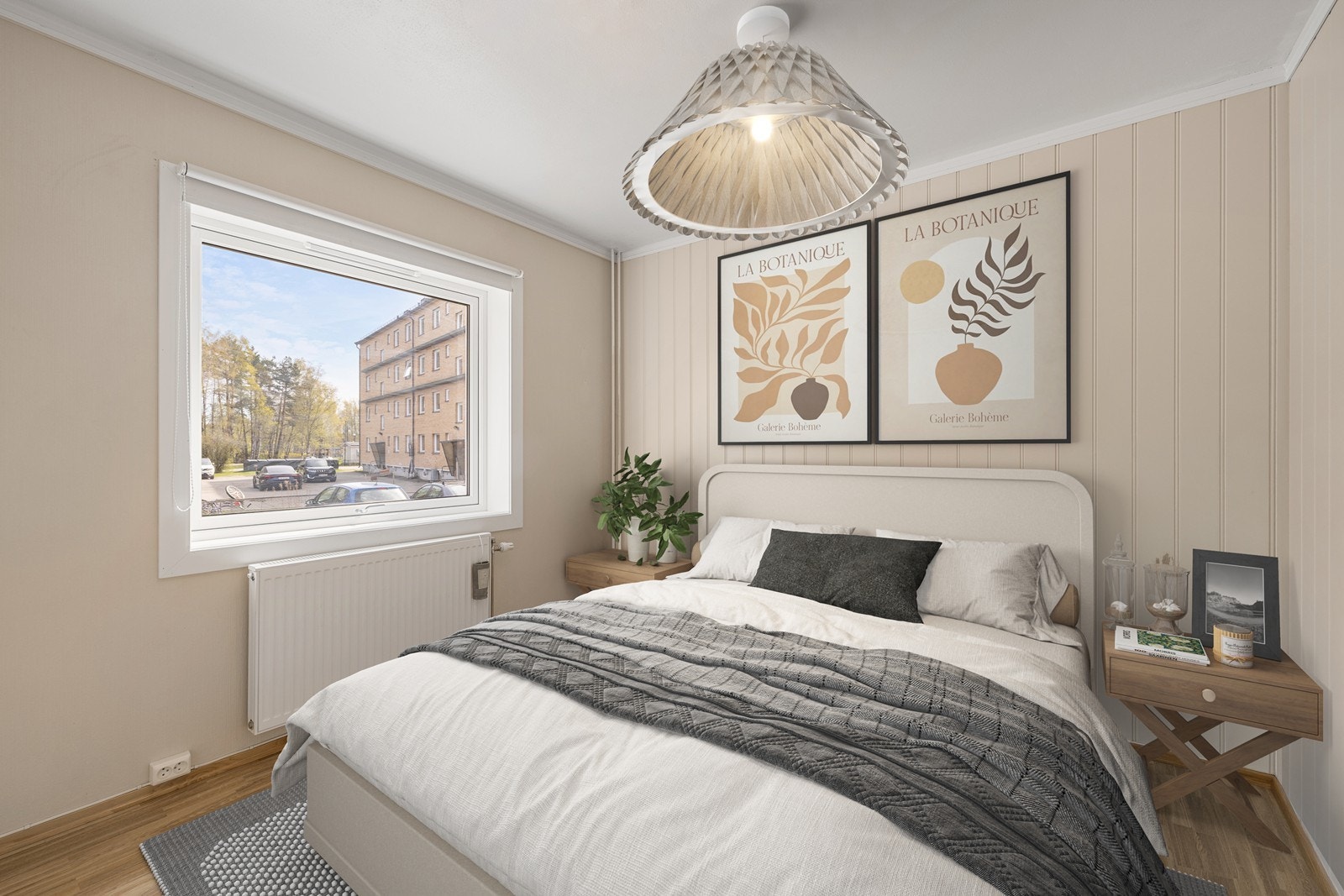 Begge rommene har gode lysforhold og har radiatorer som er tilkoblet fjernvarme. (Bildet er AI-generert) Galleribilde