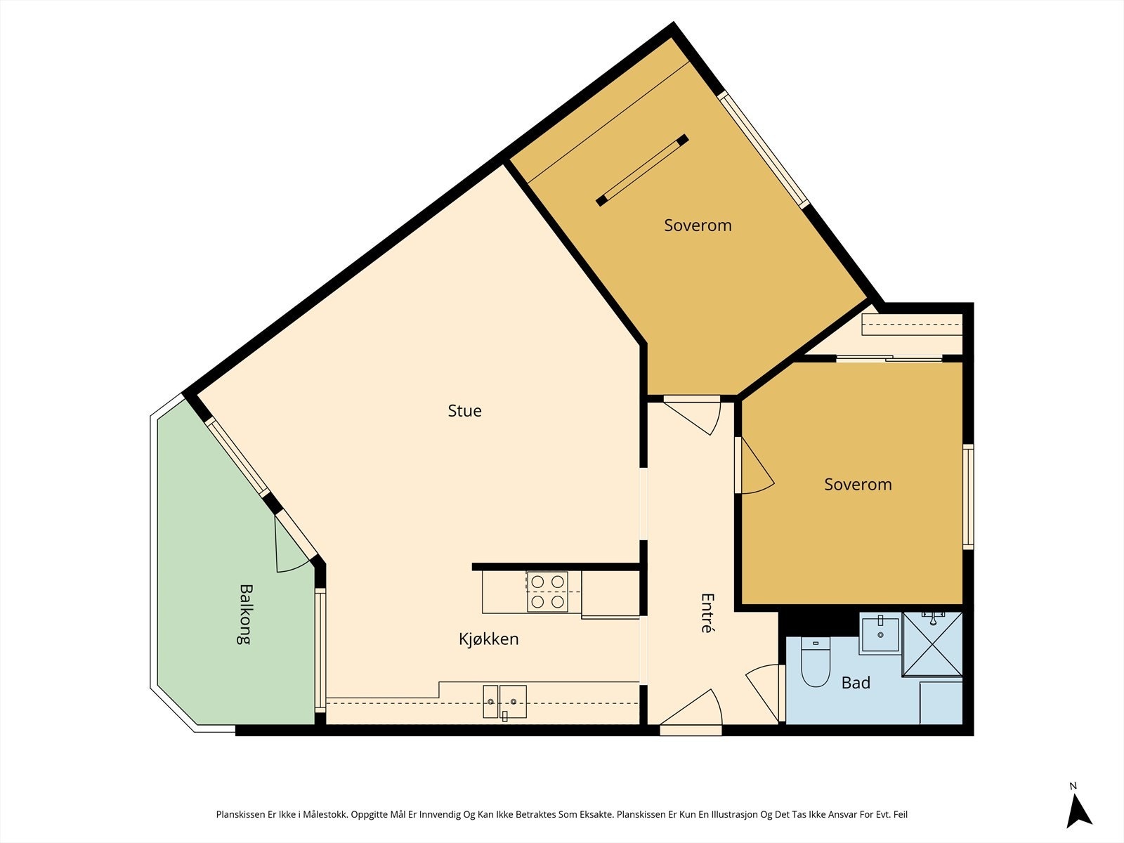 Leiligheten disponerer i tillegg to boder - en kjellerbod og en loftsbod. Galleribilde