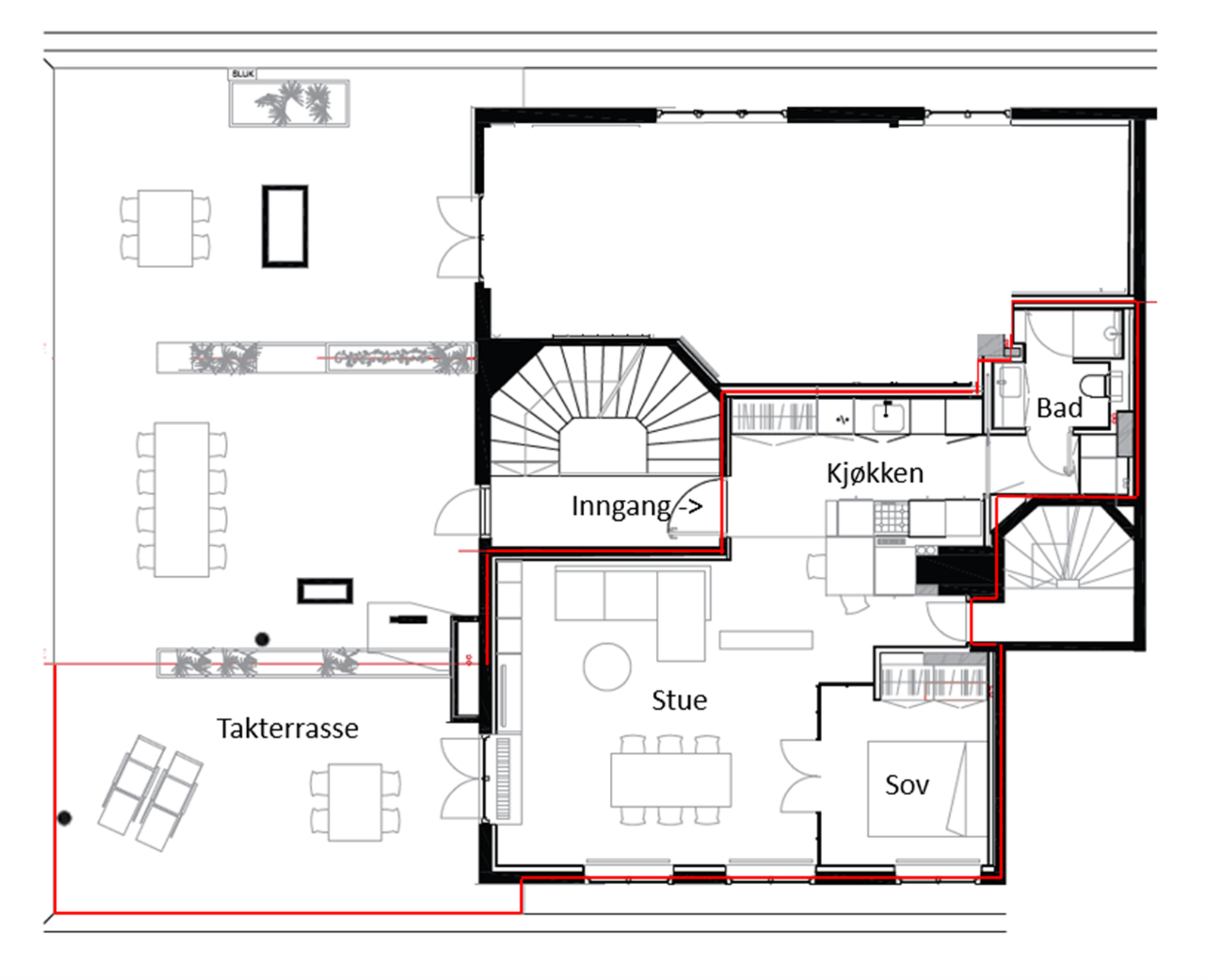 Plantegning. Galleribilde