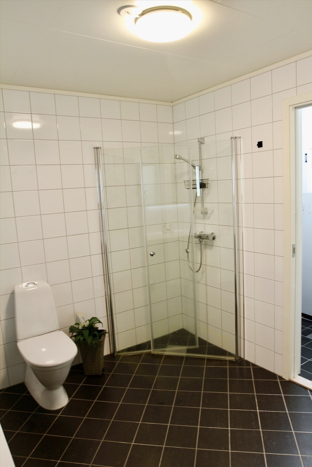 Dusjhjørne m/inngang til vaskerom/teknisk rom mot høgre Galleribilde