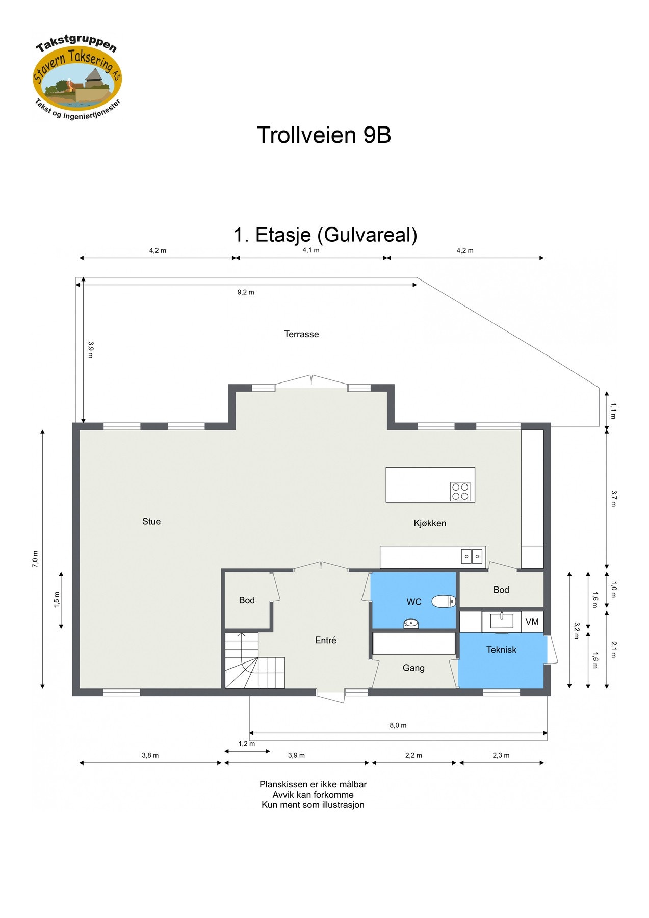 Plantegning for 1.etg Galleribilde