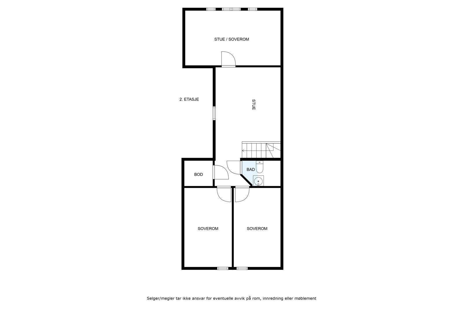 Plantegning loftsetasje Galleribilde