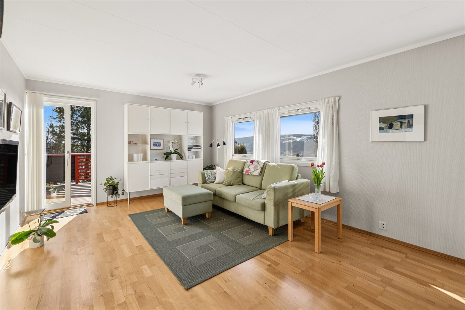 Utgang til uteplassen fra stuen. Galleribilde