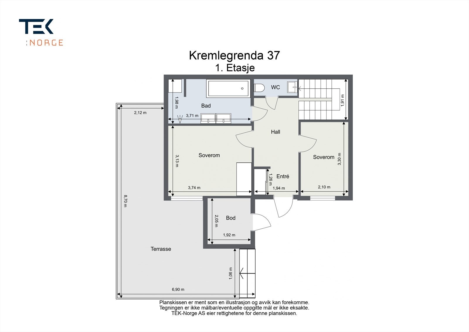 Plantegning 1. Etasje Galleribilde