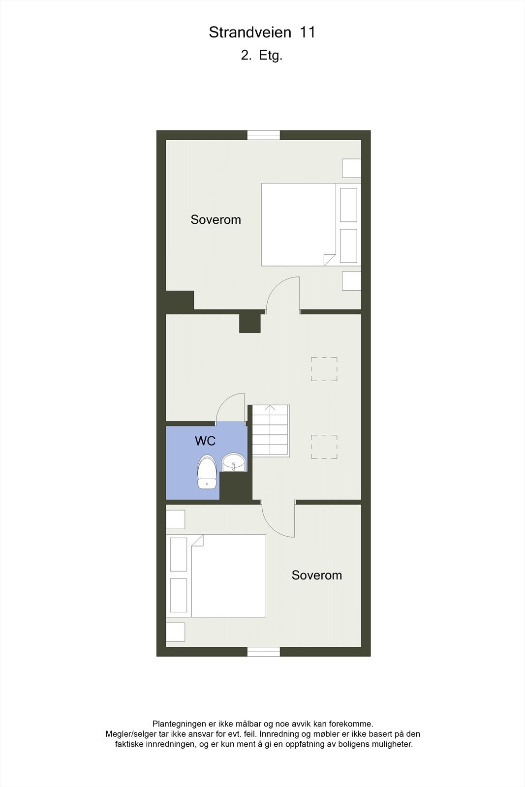 Planskisse 2D -Loftsetasje Galleribilde