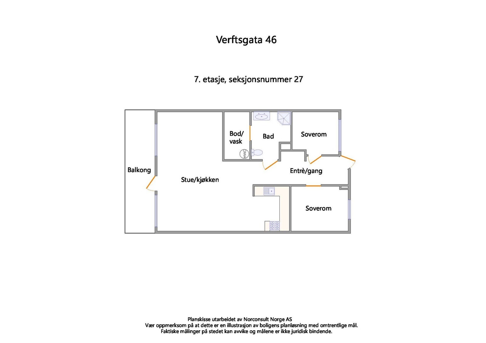 Planskisse - 7.etasje Galleribilde