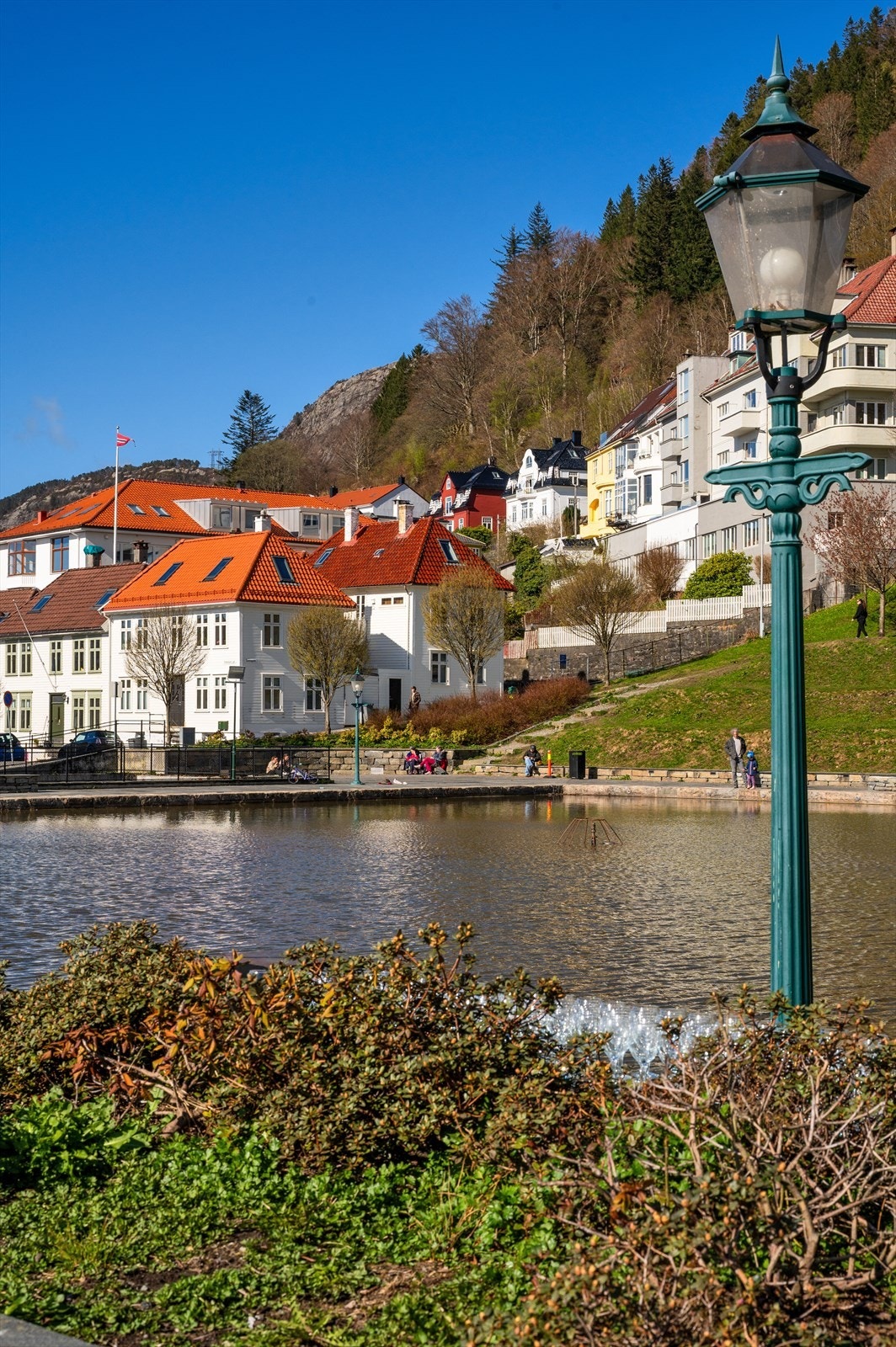 Skanseparken binder nabolaget sammen og fungerer som kvartalets naturlige møteplass gjennom hele året. Galleribilde