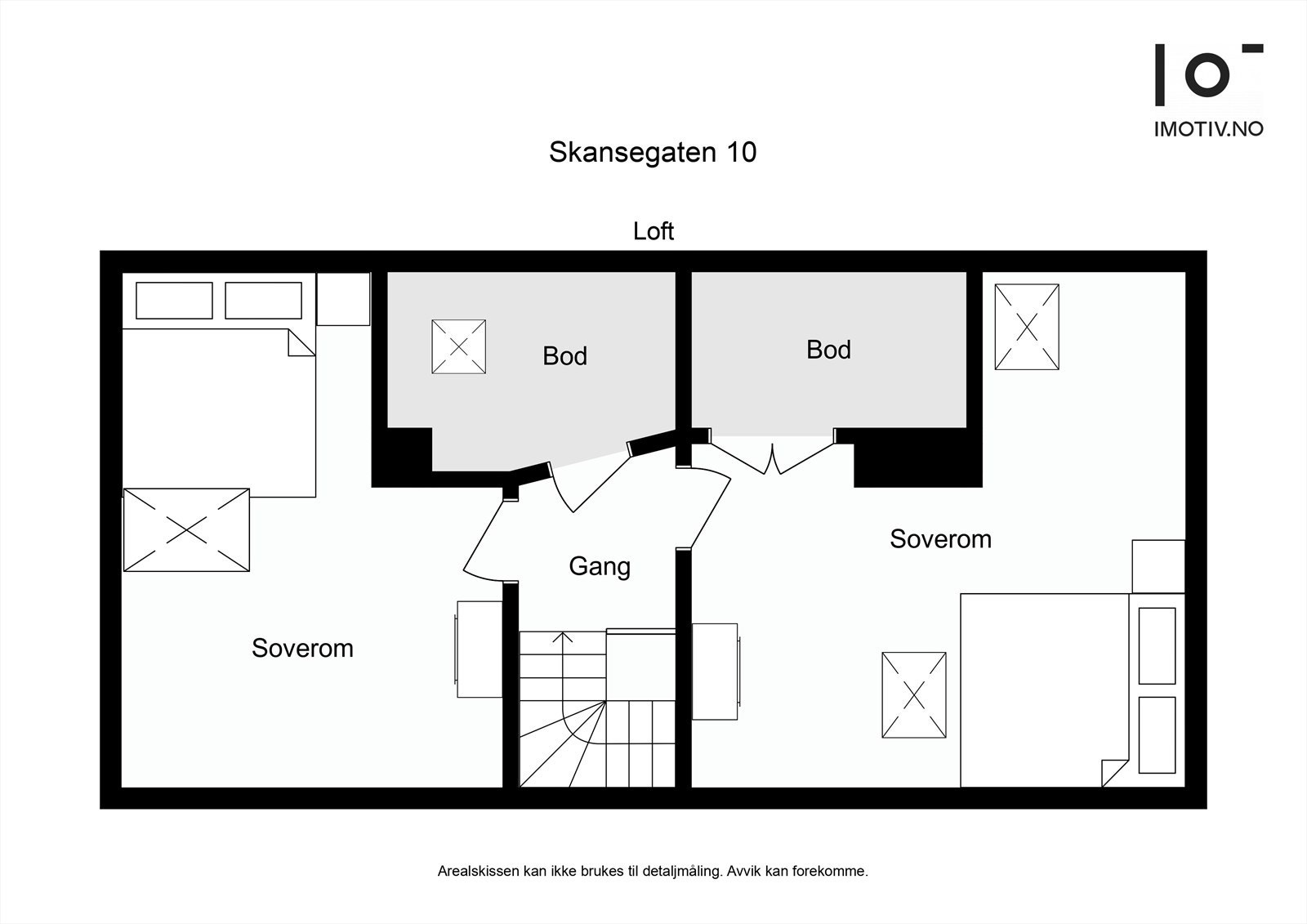 Plantegning loftsetasje Galleribilde