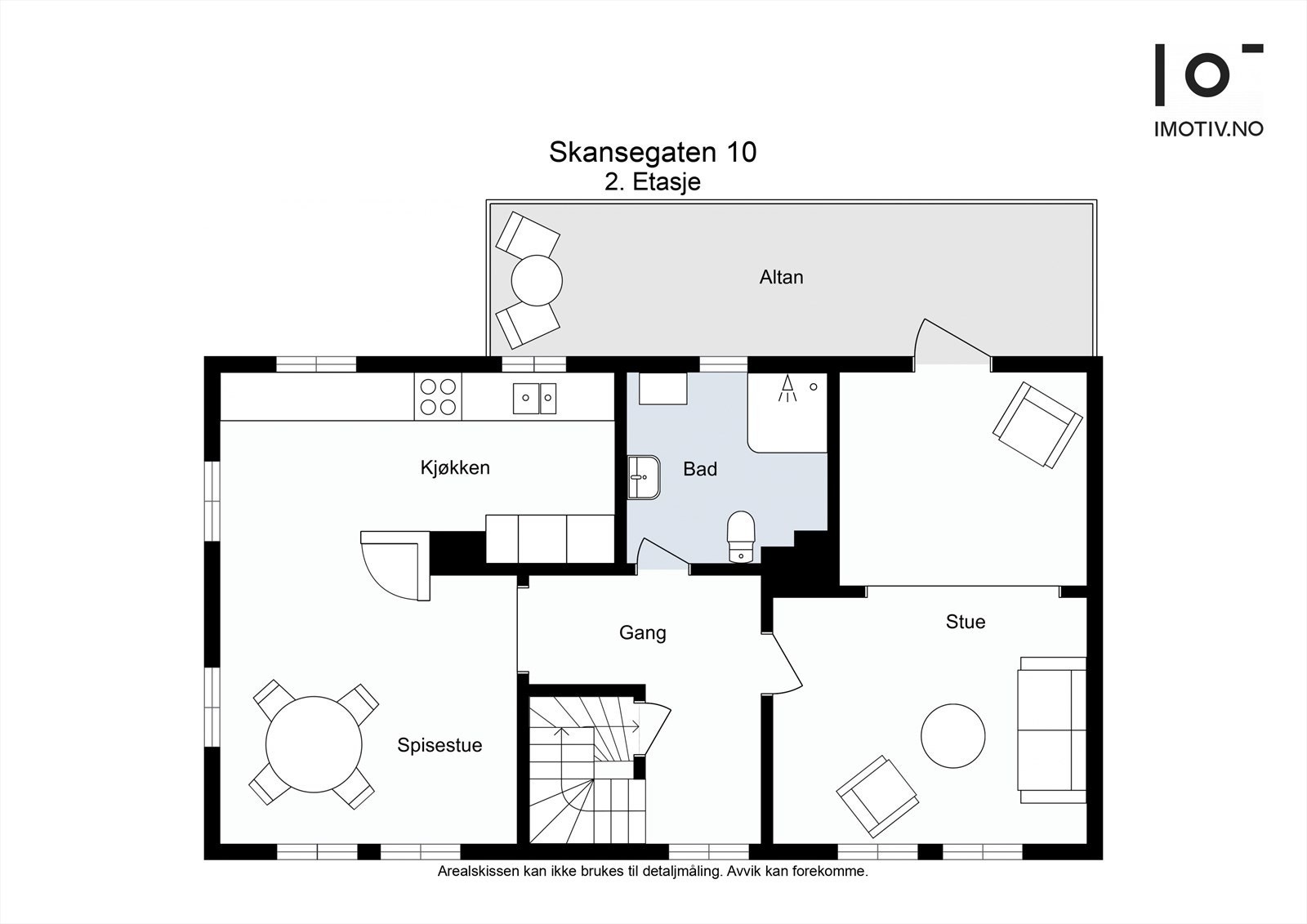 Plantegning 2.etasje / Hovedetasje Galleribilde