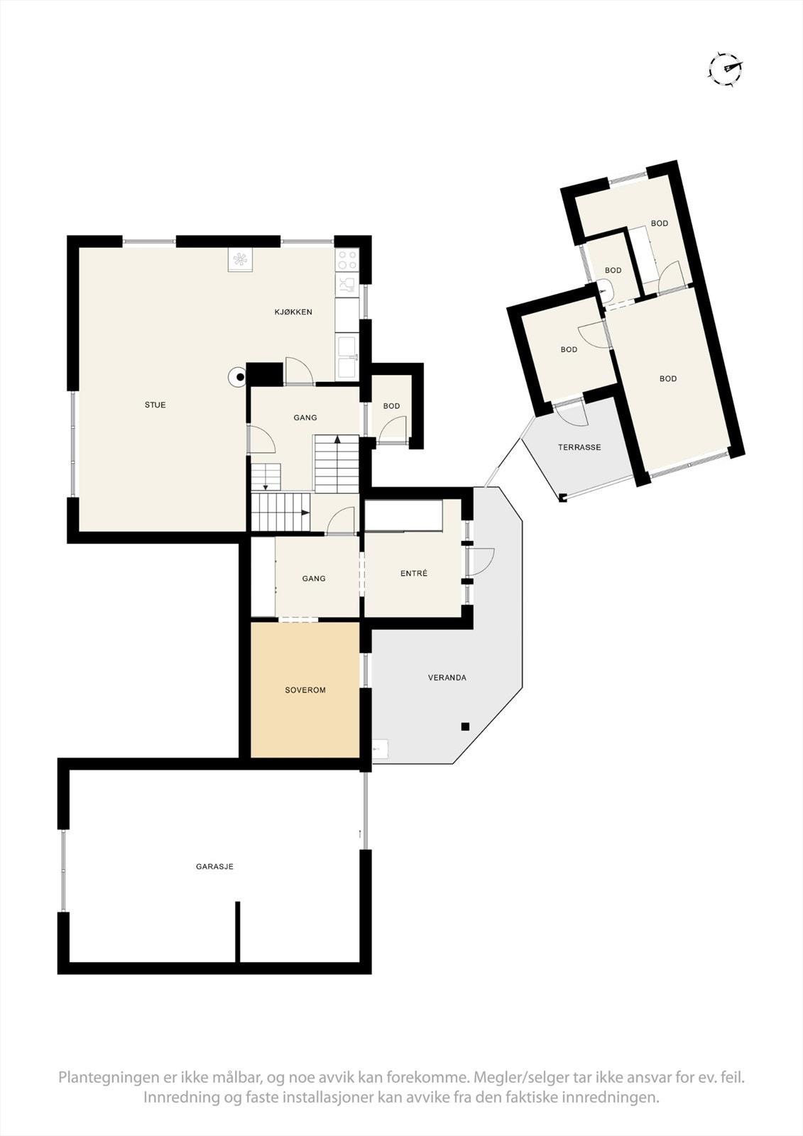 Plantegning 1.etg Galleribilde