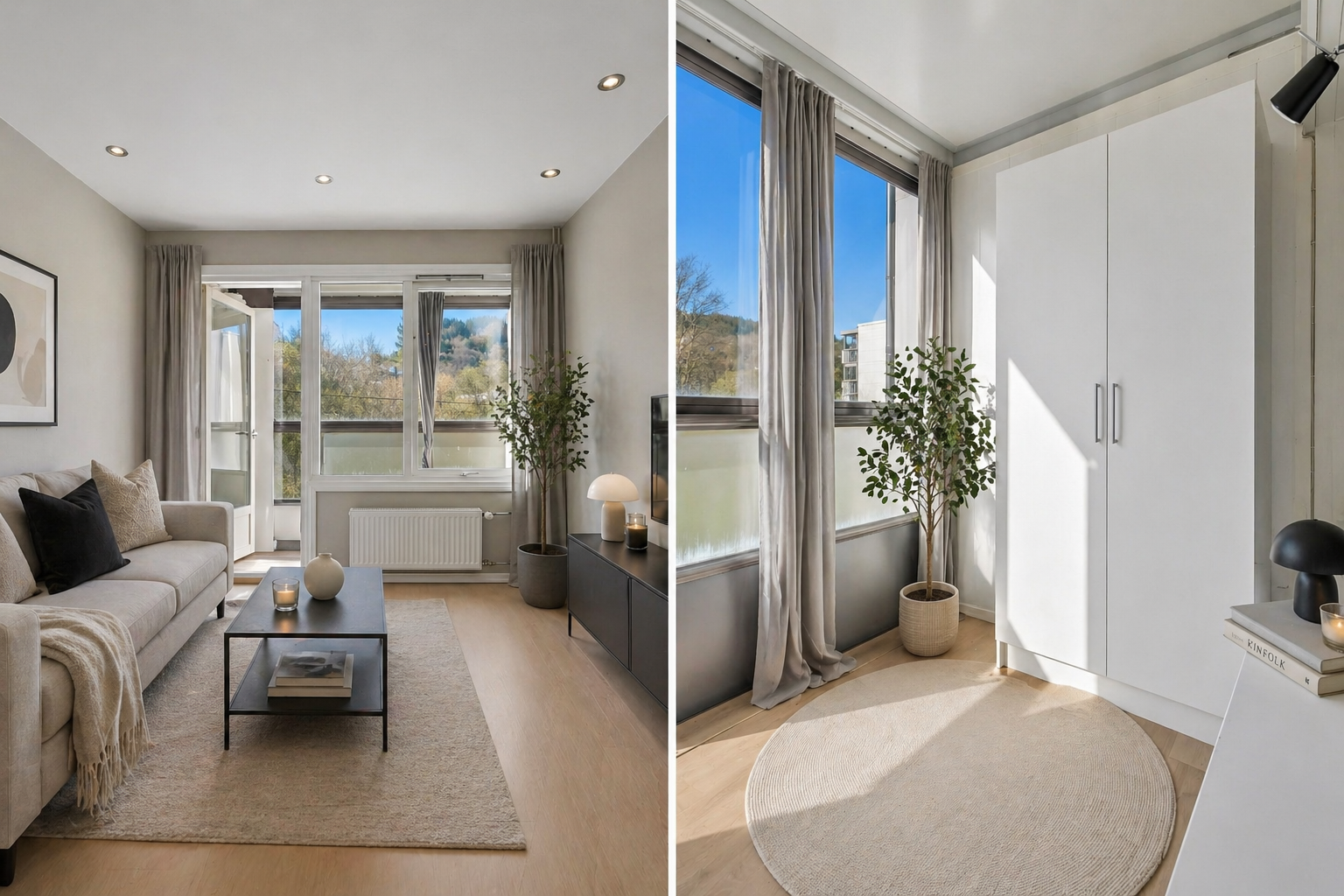 Digital styling er brukt for å vise mulig møblering. Kun møbler og interiør er lagt til - ingen endringer i rom, overflater, utsikt eller lys. Se originale bilder for boligens faktiske tilstand. Galleribilde