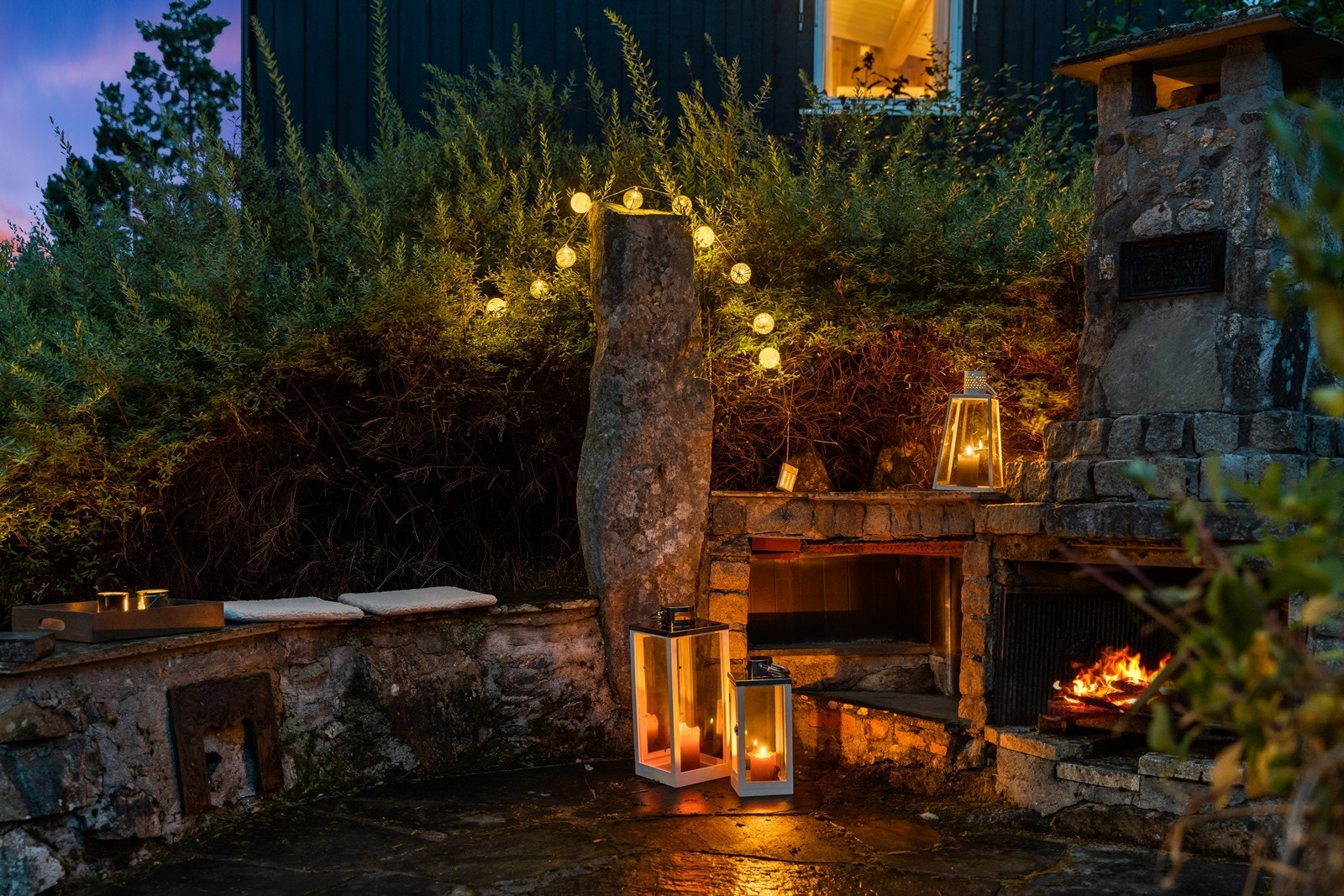 En egen utepeis for ekstra hygge på kjølige kvelder. Galleribilde